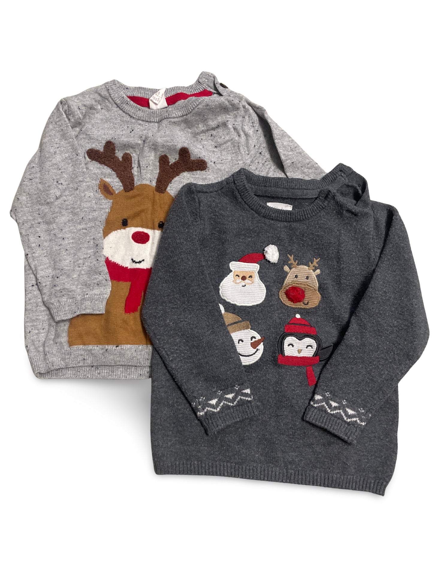 2er Bundle - Weihnachtspullover - Gr. 80