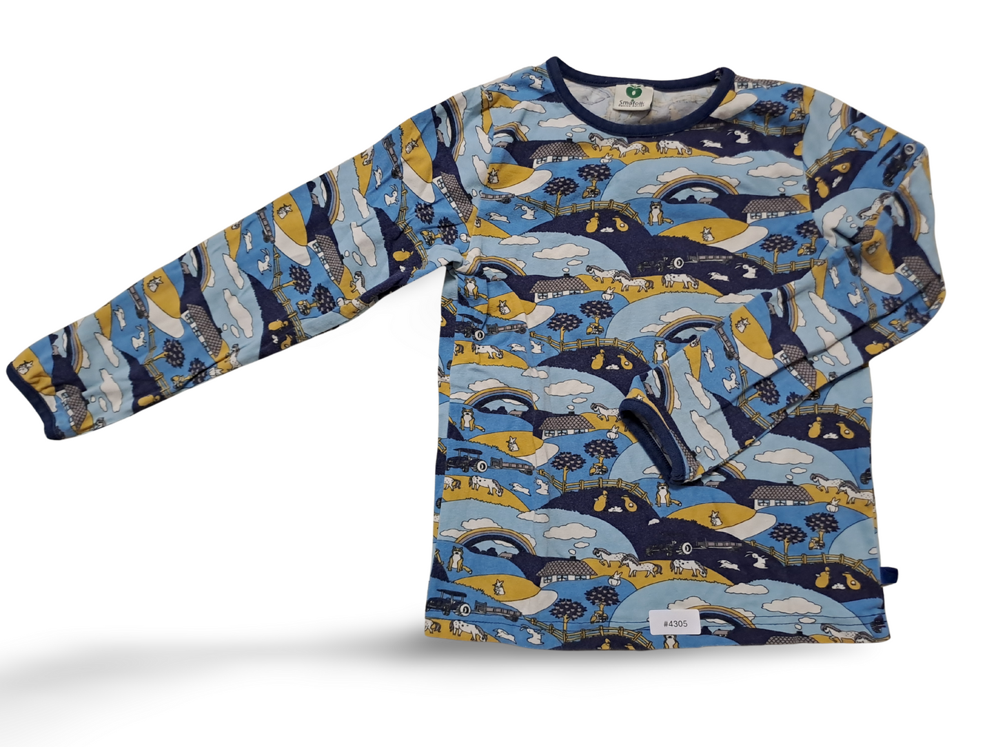 Langarmshirt mit Bauernhof-Print - Gr. 110