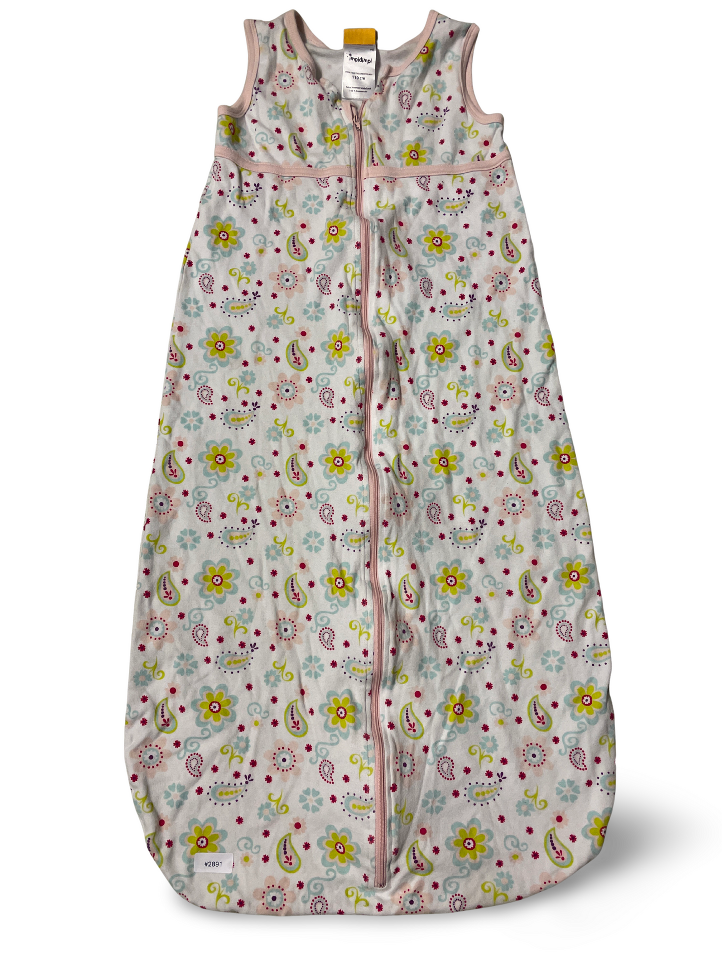 Ärmelloser Schlafsack mit Blumenmuster - Gr. 110