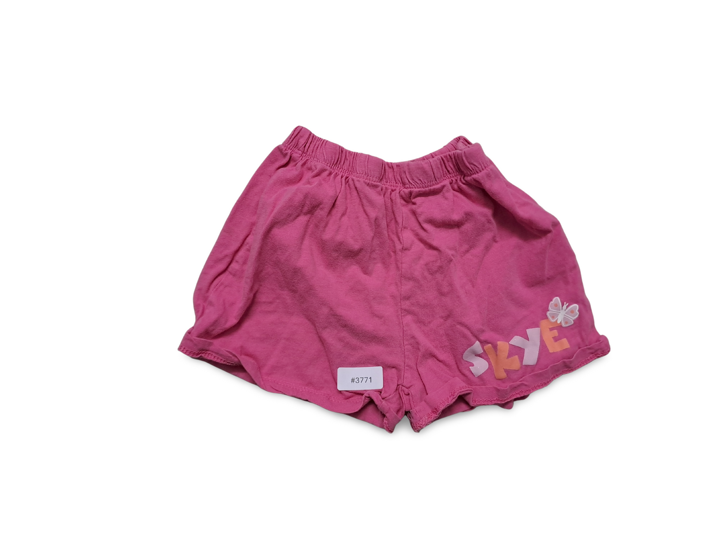 Pink Shorts mit Schmetterlingsmotiv - Gr. 110