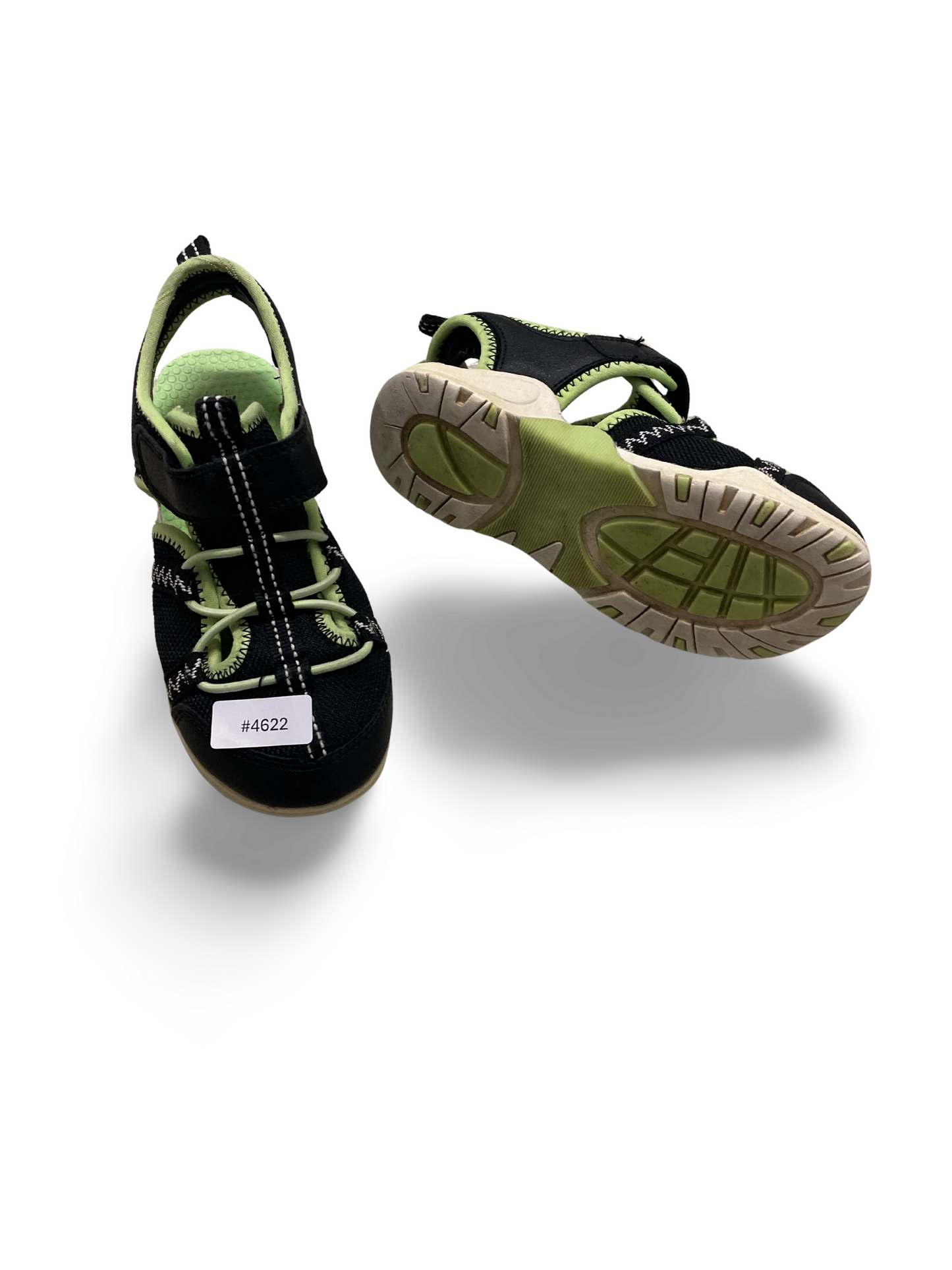 Sandales de sport pour enfants Noir-Vert fluo - T. 30