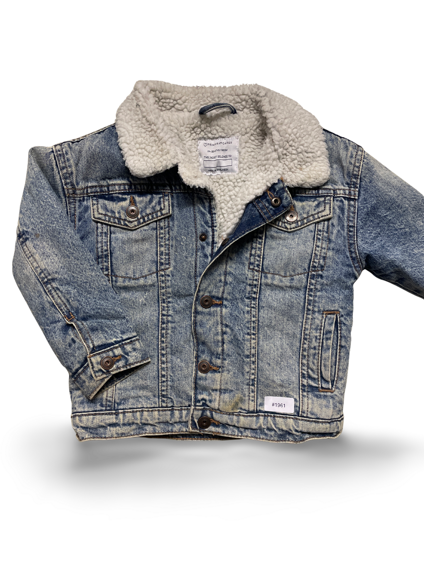 Sherpa-gefütterte Jeansjacke - Gr. 92
