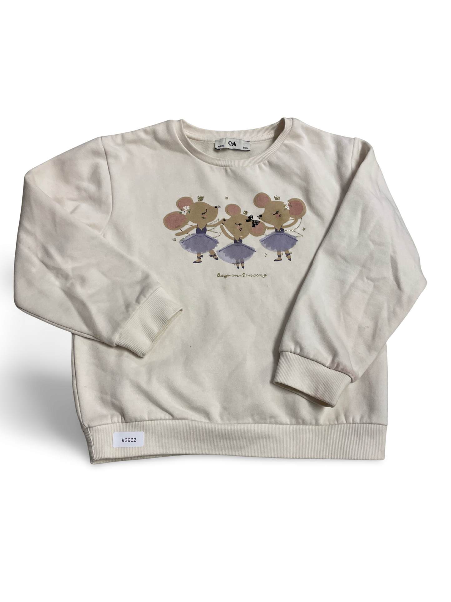 Pullover mit Ballerina-Mäusen - Gr. 128