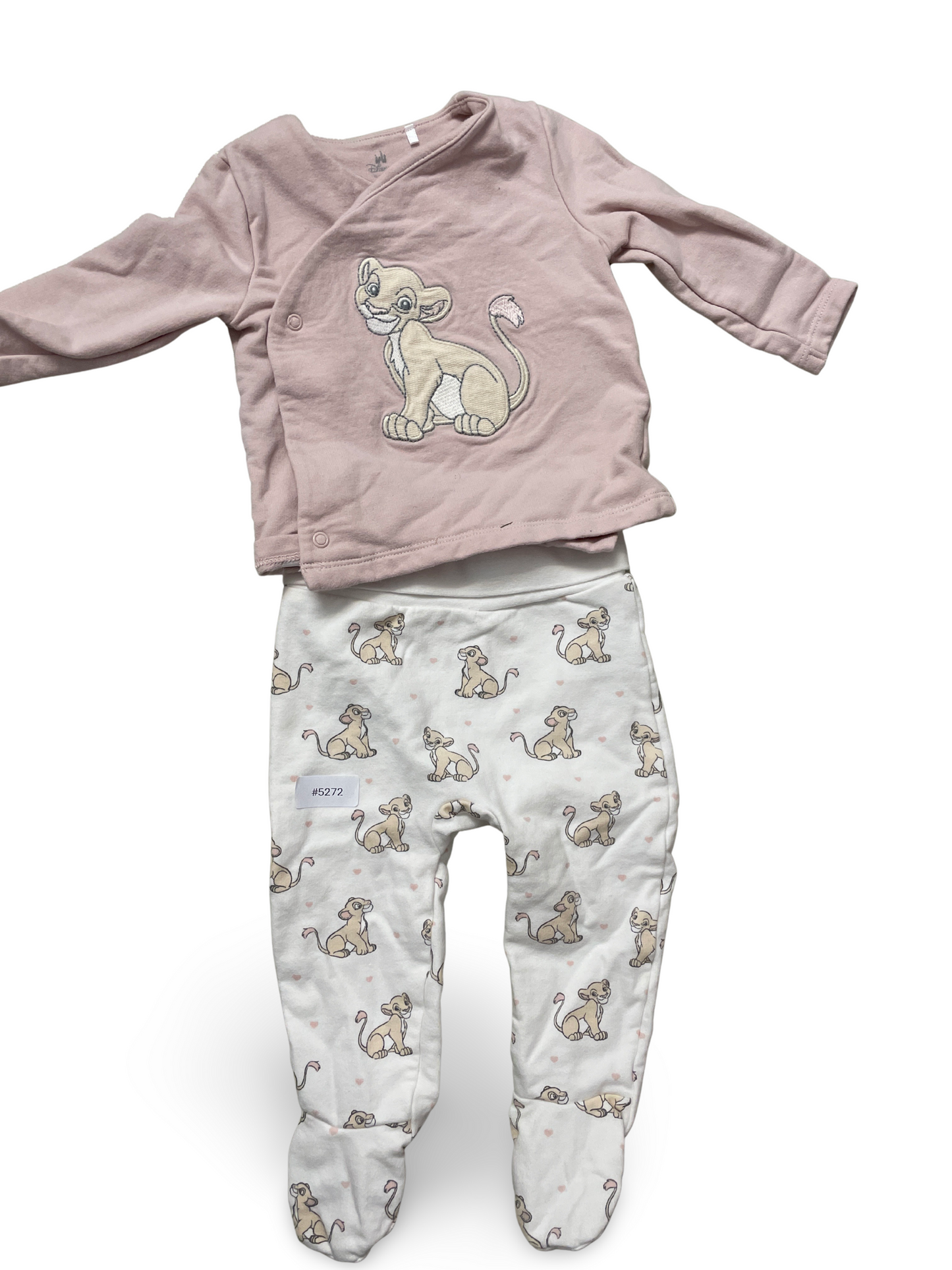 Wickelshirt und Strumpfhose mit Löwenmotiv - Gr. 68