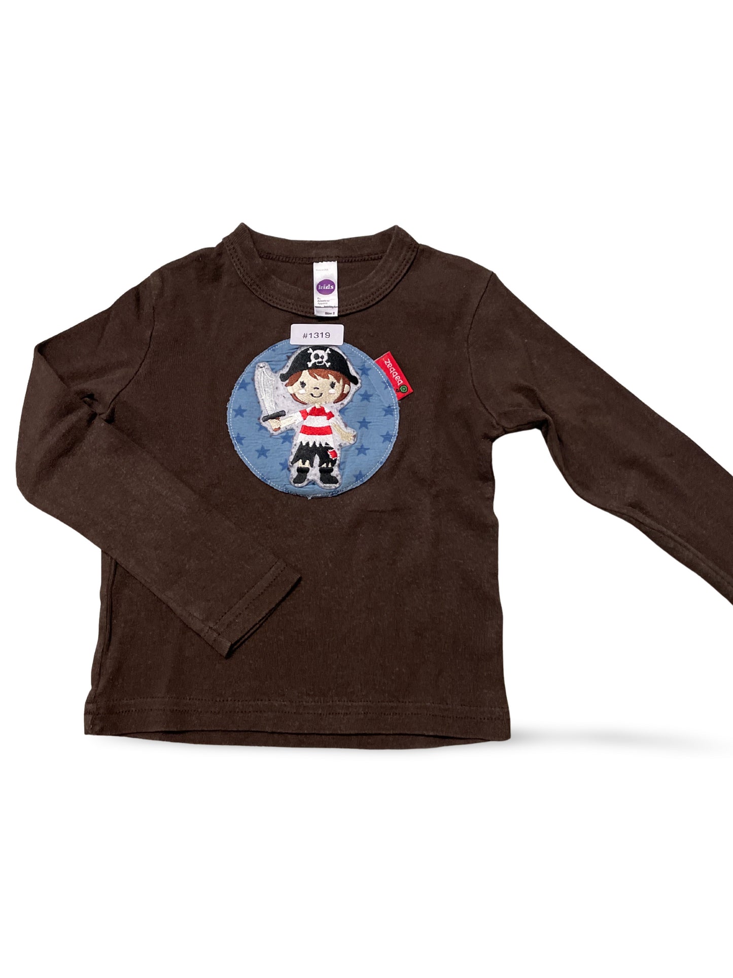 Langarmshirt mit Piratenmotiv - Gr. 68