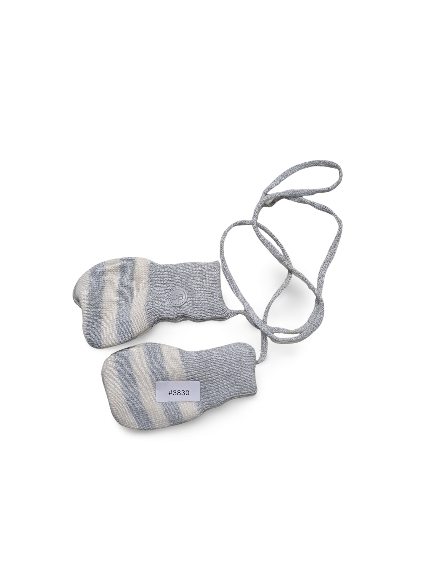 Gestrickte Babyfäustlinge mit Band - Gr. 80