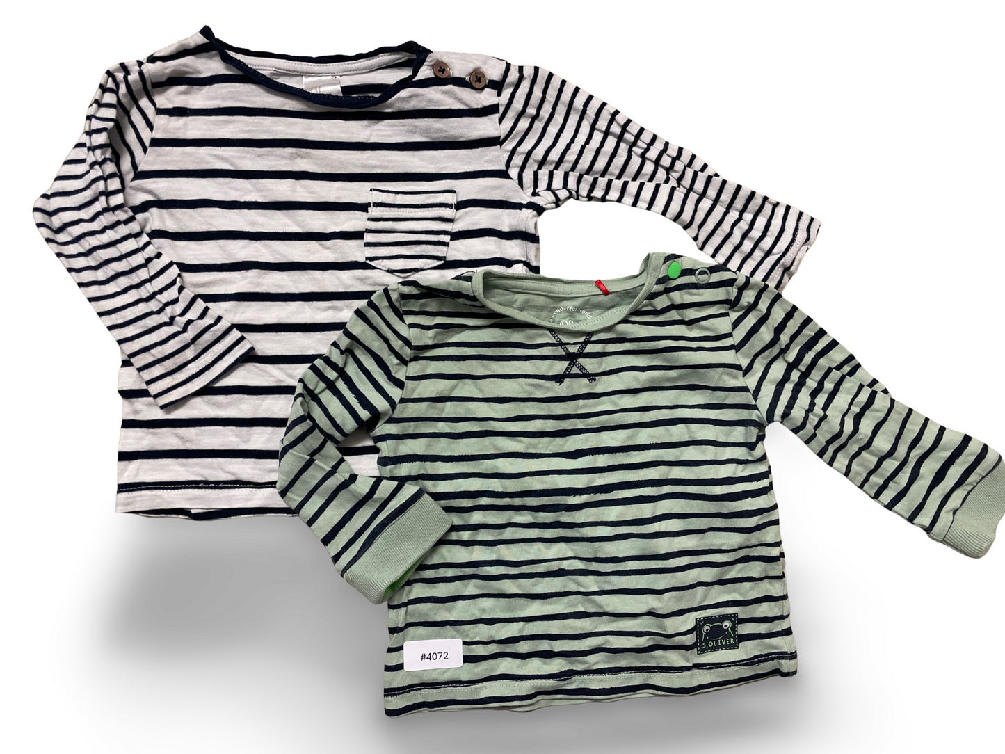 2er Bundle Langarmshirts gestreift - Gr. 74