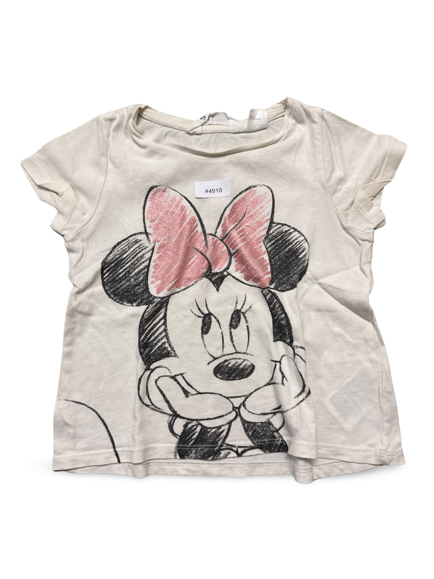 T-Shirt mit Minnie Maus und pinker Schleife - Gr. 98