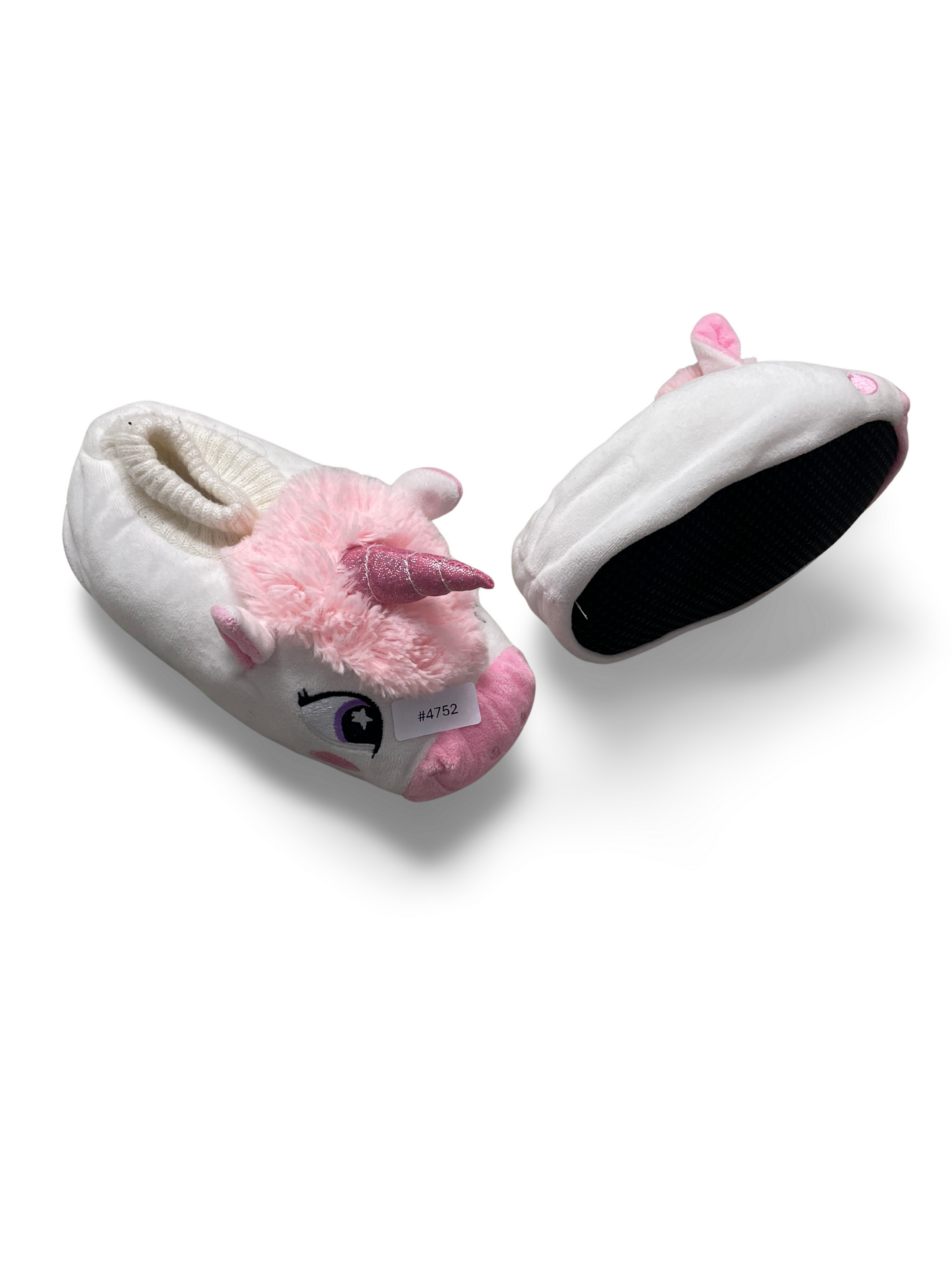 Einhorn Hausschuhe Plüsch mit Anti-Rutsch-Sohle - Gr. 27