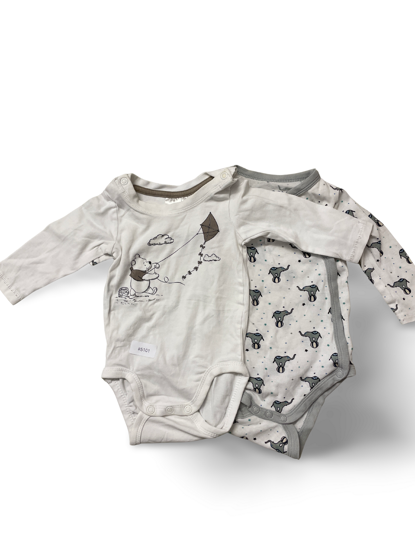 2er Bundle Langarm Bodys mit Tiermotiven - Gr. 62