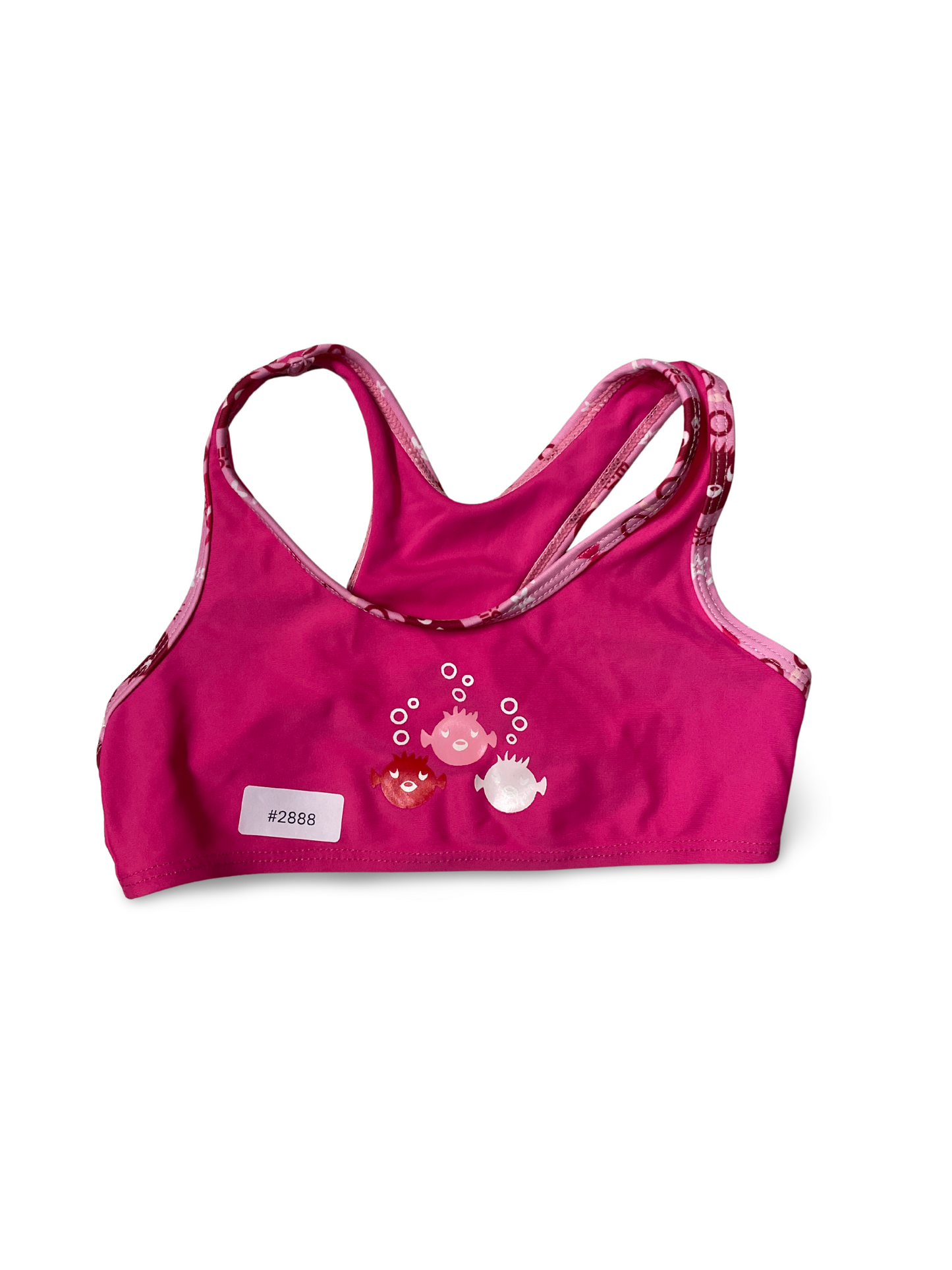 Bade-Top Mädchen Pink mit Fischmotiv - Gr. 110