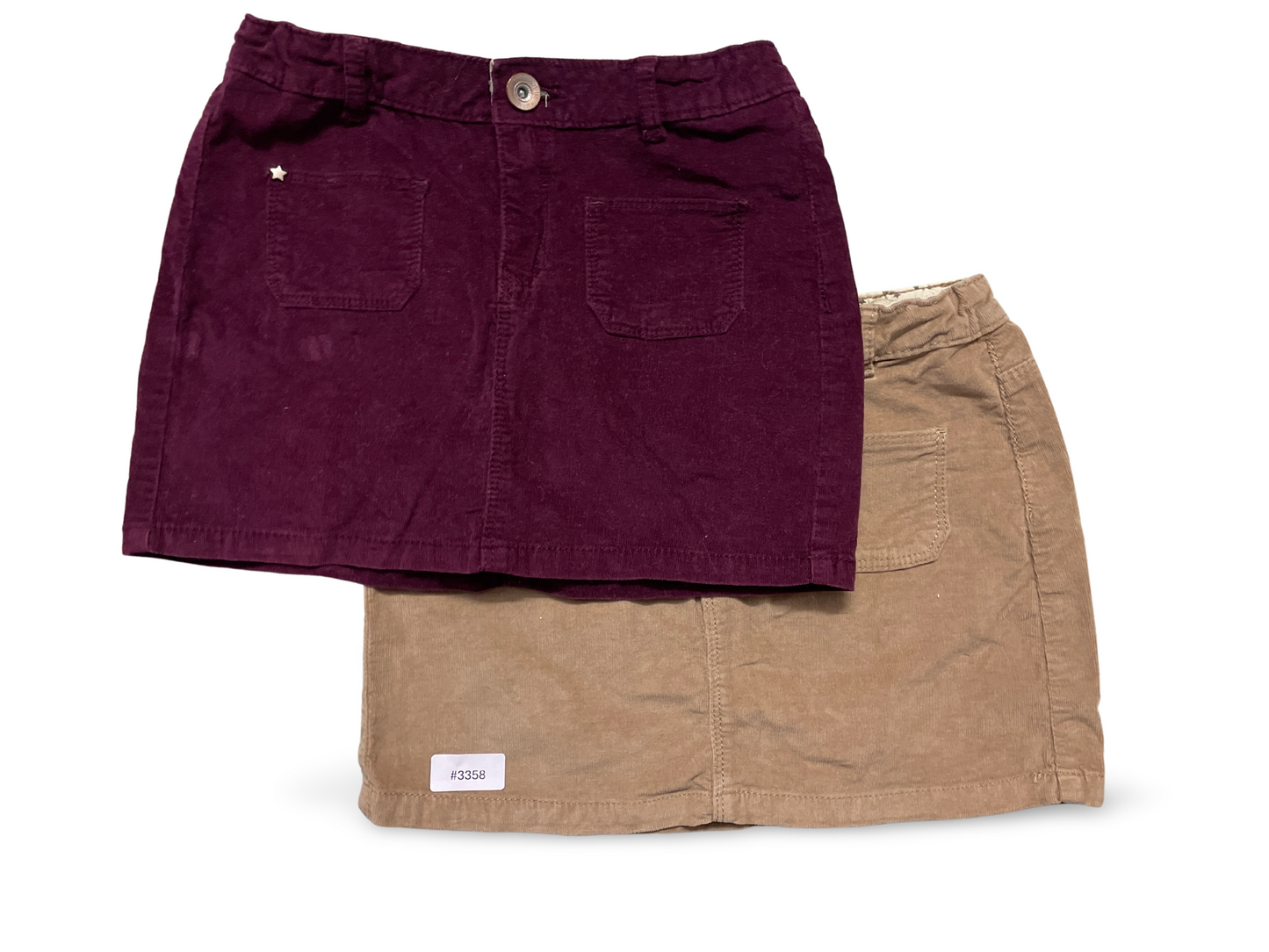 Bundle of 2 corduroy skirts - size 122
