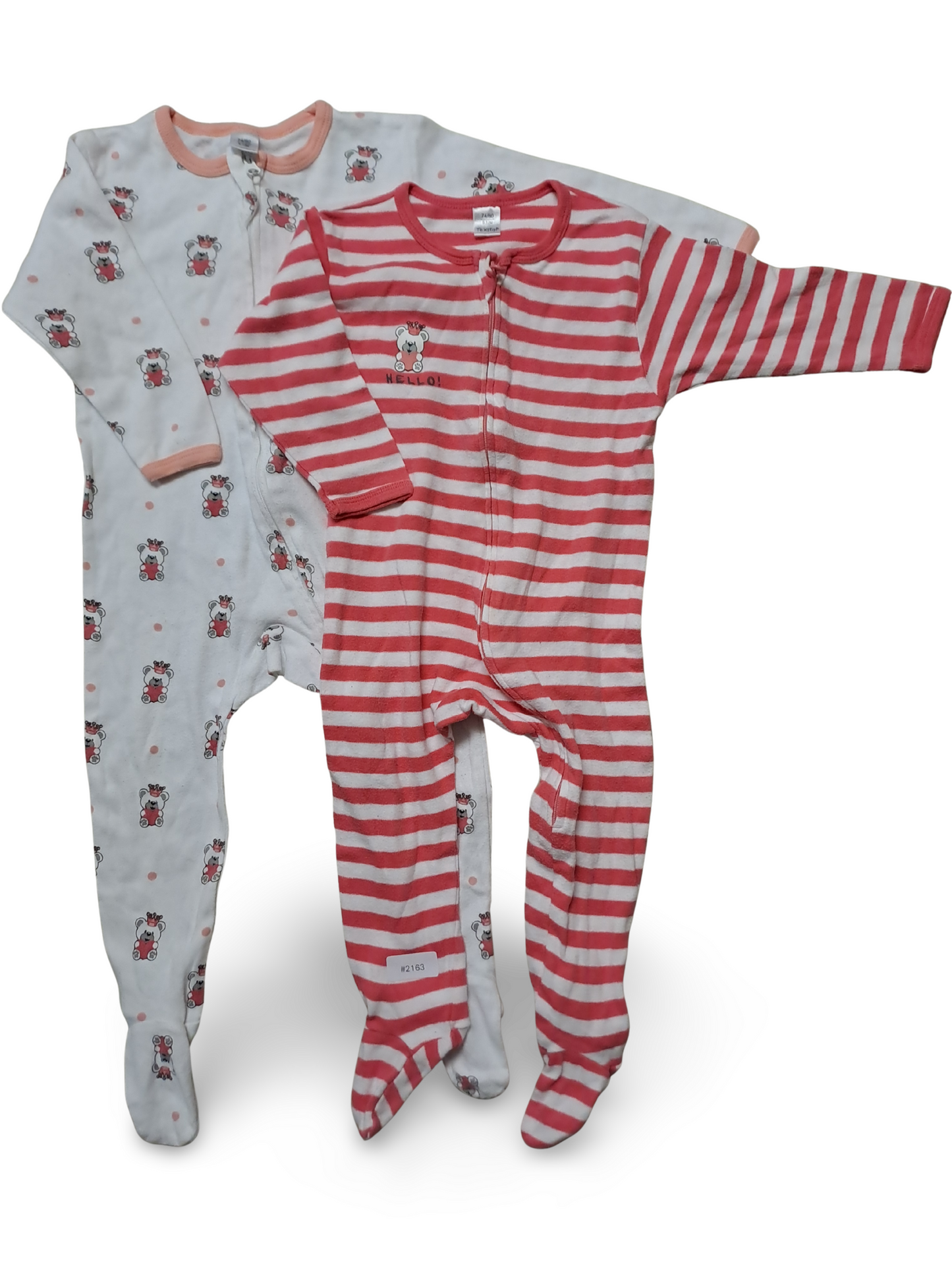 2er Bundle Strampler Gestreift und Tierprint - Gr. 74