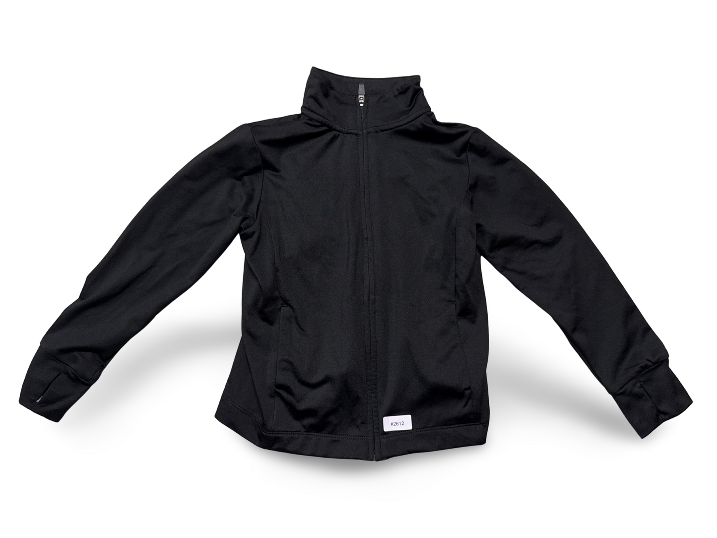 Schwarze Trainingsjacke mit Reissverschluss - Gr. 122