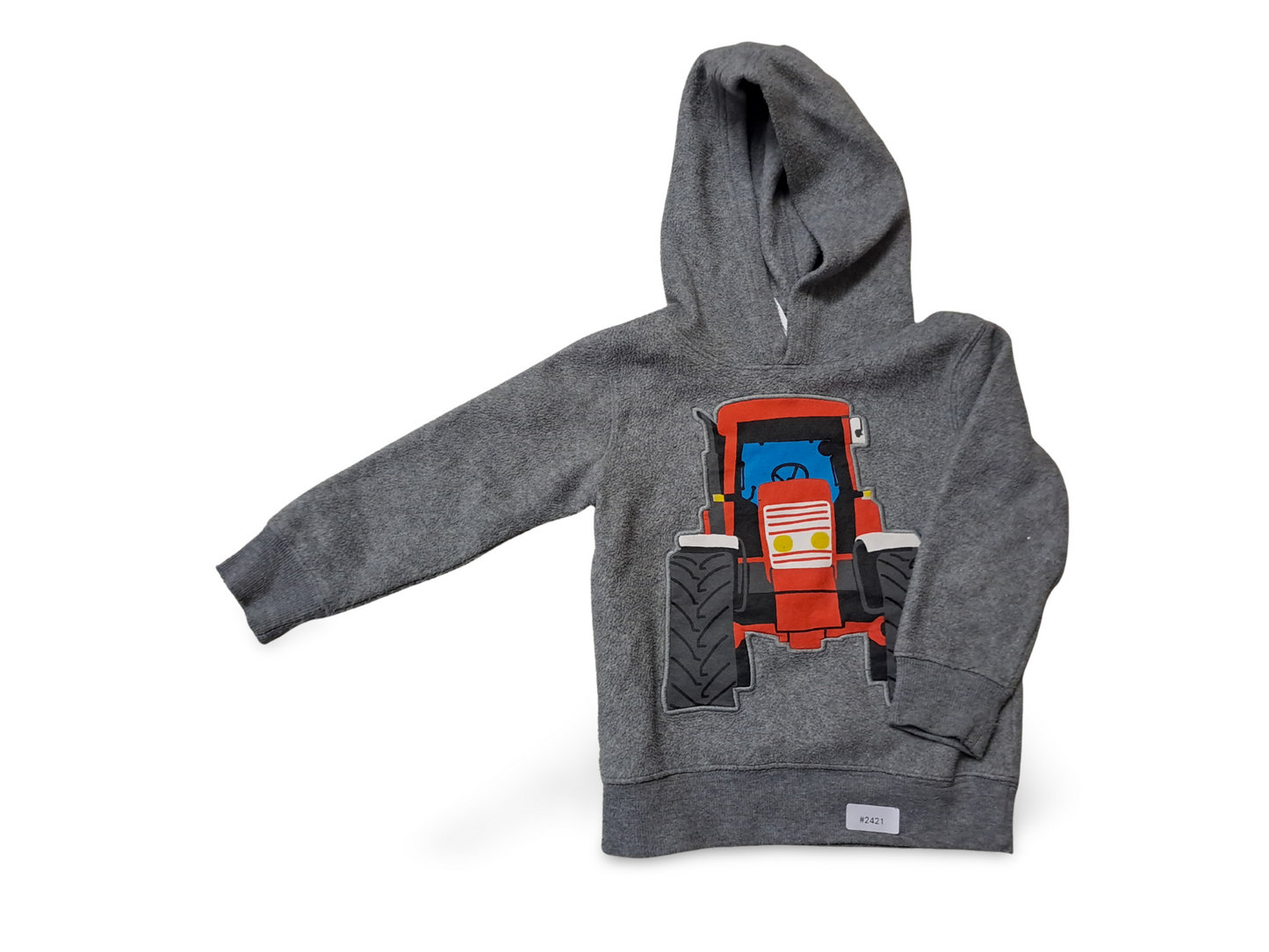 Kapuzenpullover mit Traktoraufdruck - Gr. 98