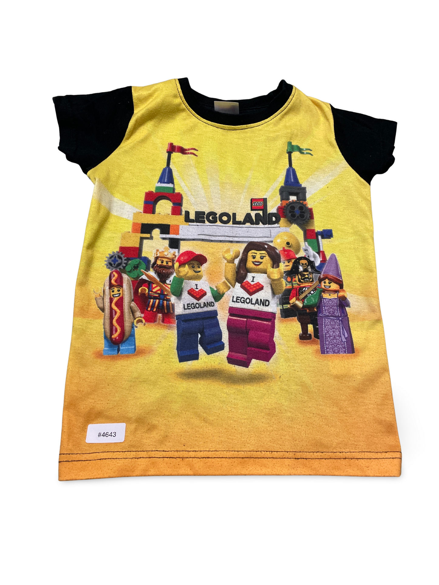 T-Shirt Legoland Print gelb-schwarz - Gr. 116