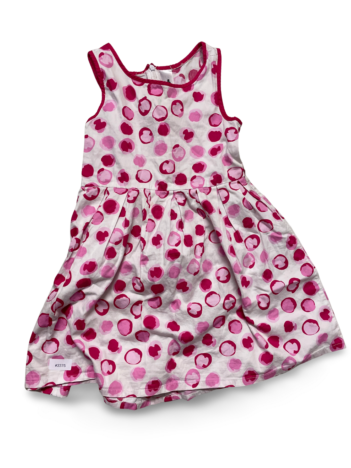 Mädchen Kleid pink-rosa Tupfen - Gr. 122