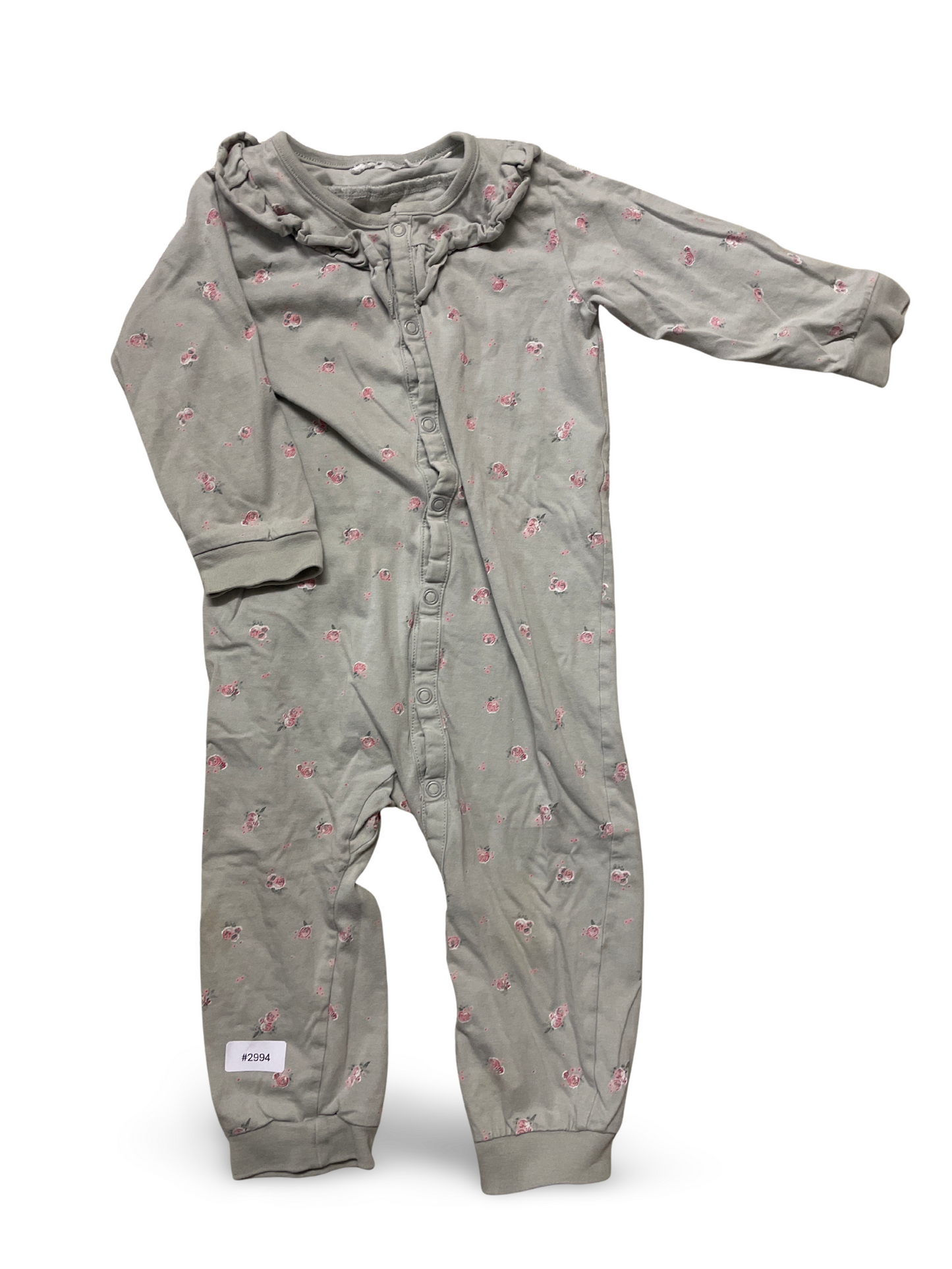 Strampler mit rosa Rosenprint - Gr. 80