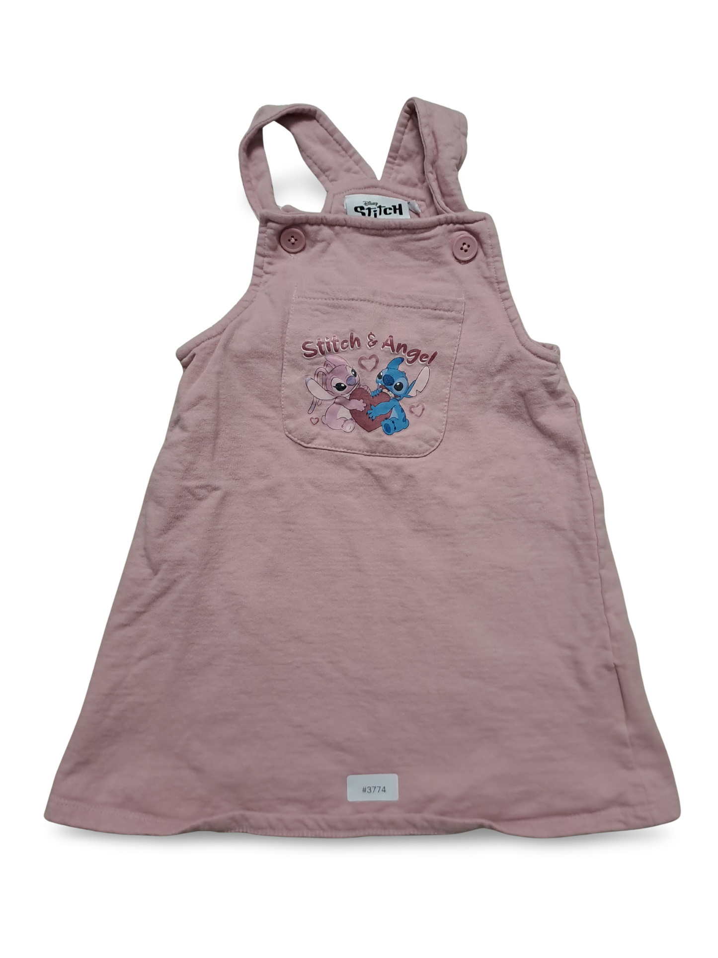Latzkleid Stitch & Angel rosa - Gr. 110