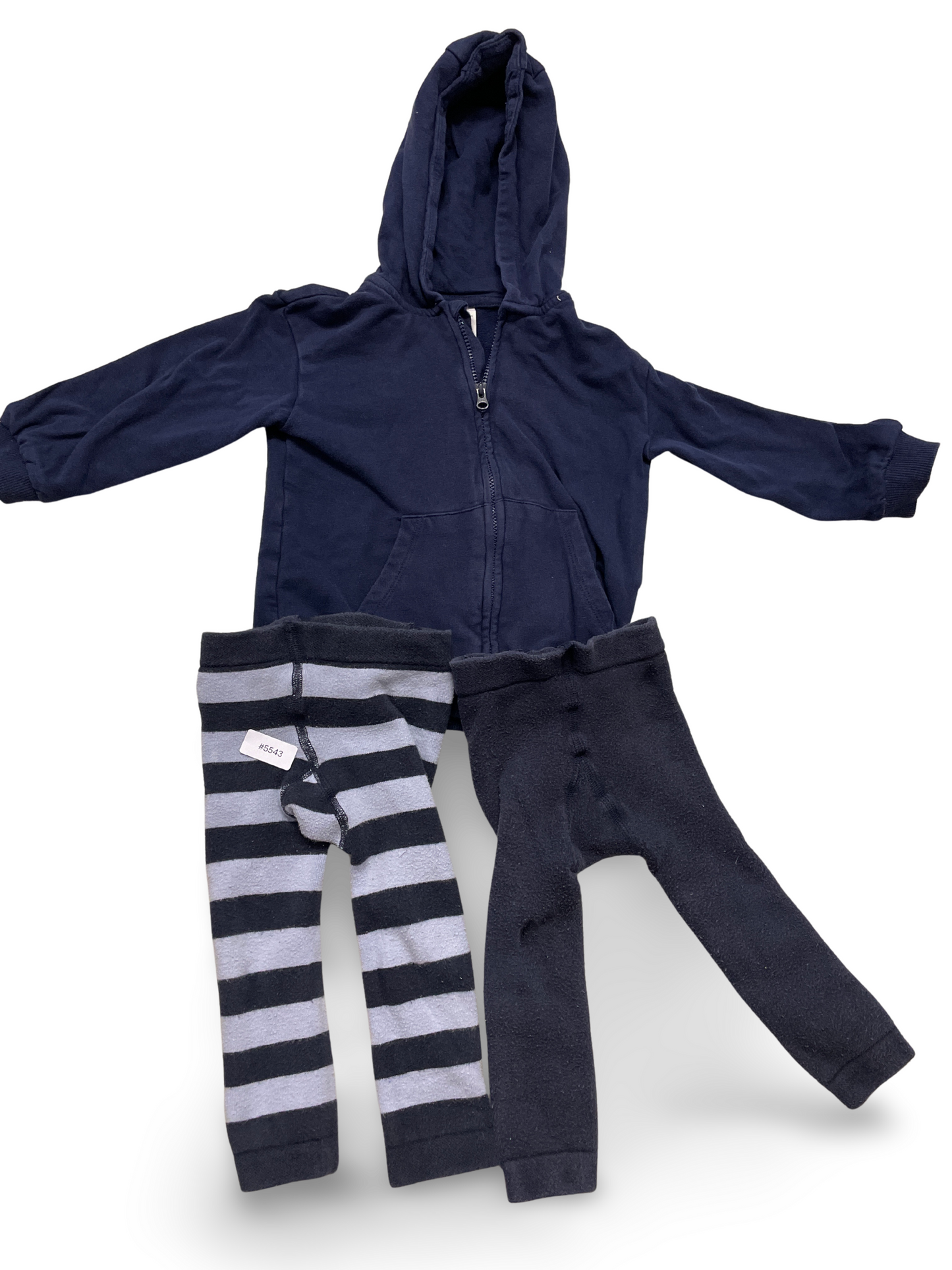 Kapuzenjacke mit Leggings und Strumpfhose - Gr. 86