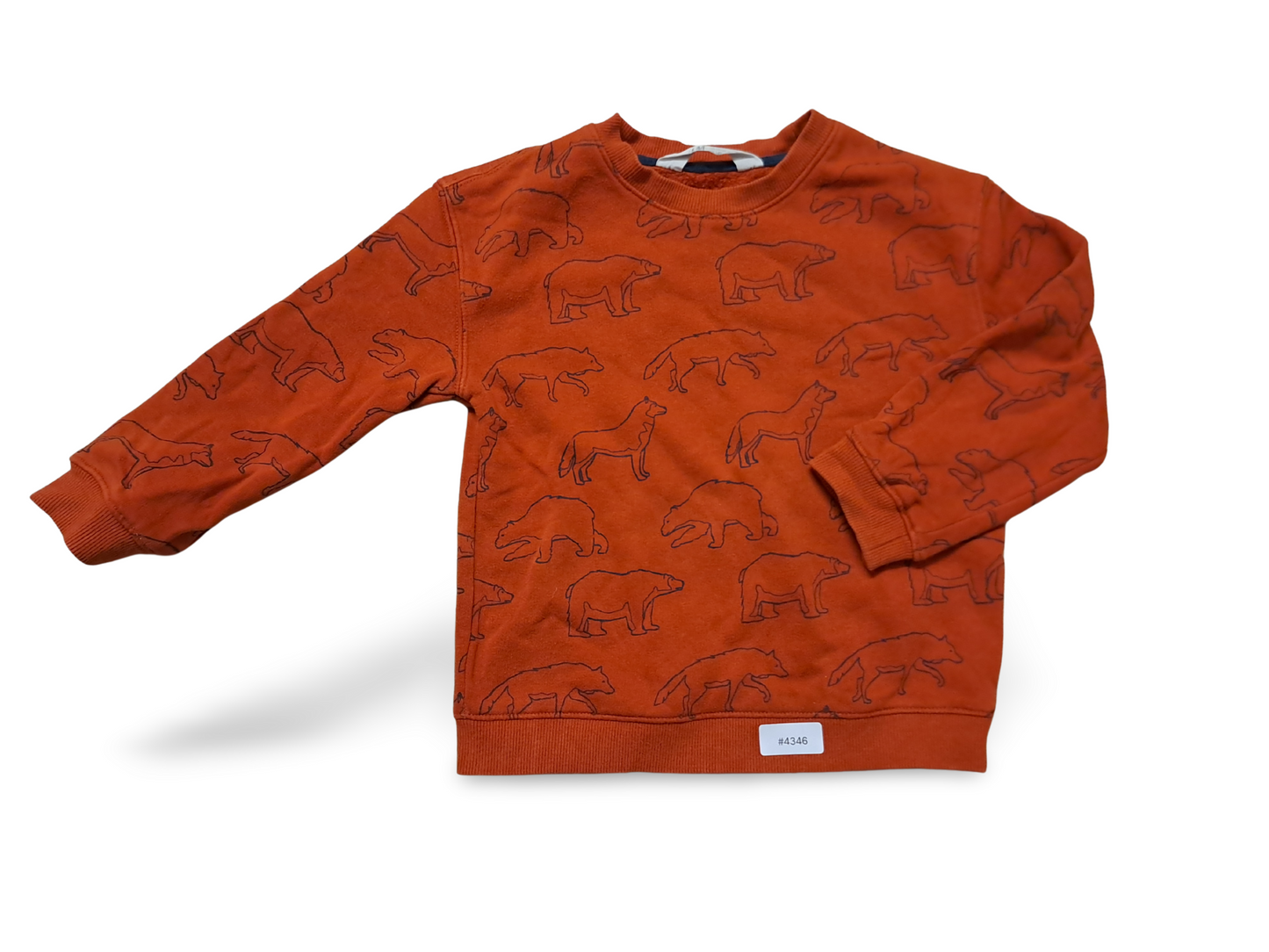 Oranges Sweatshirt mit Tierprint - Gr. 98