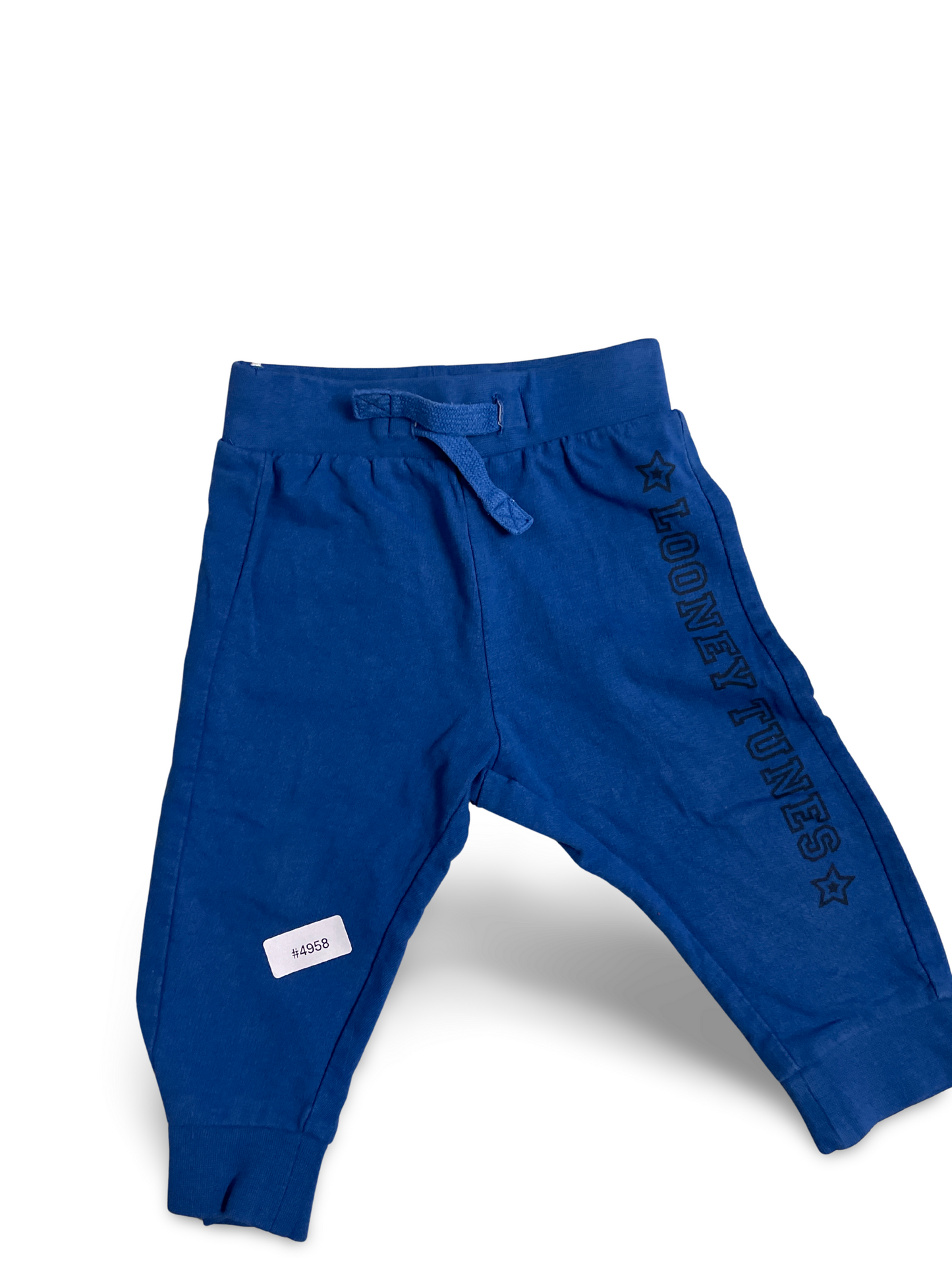 Blaue Jogginghose mit Tunnelzug und Bündchen - Gr. 74