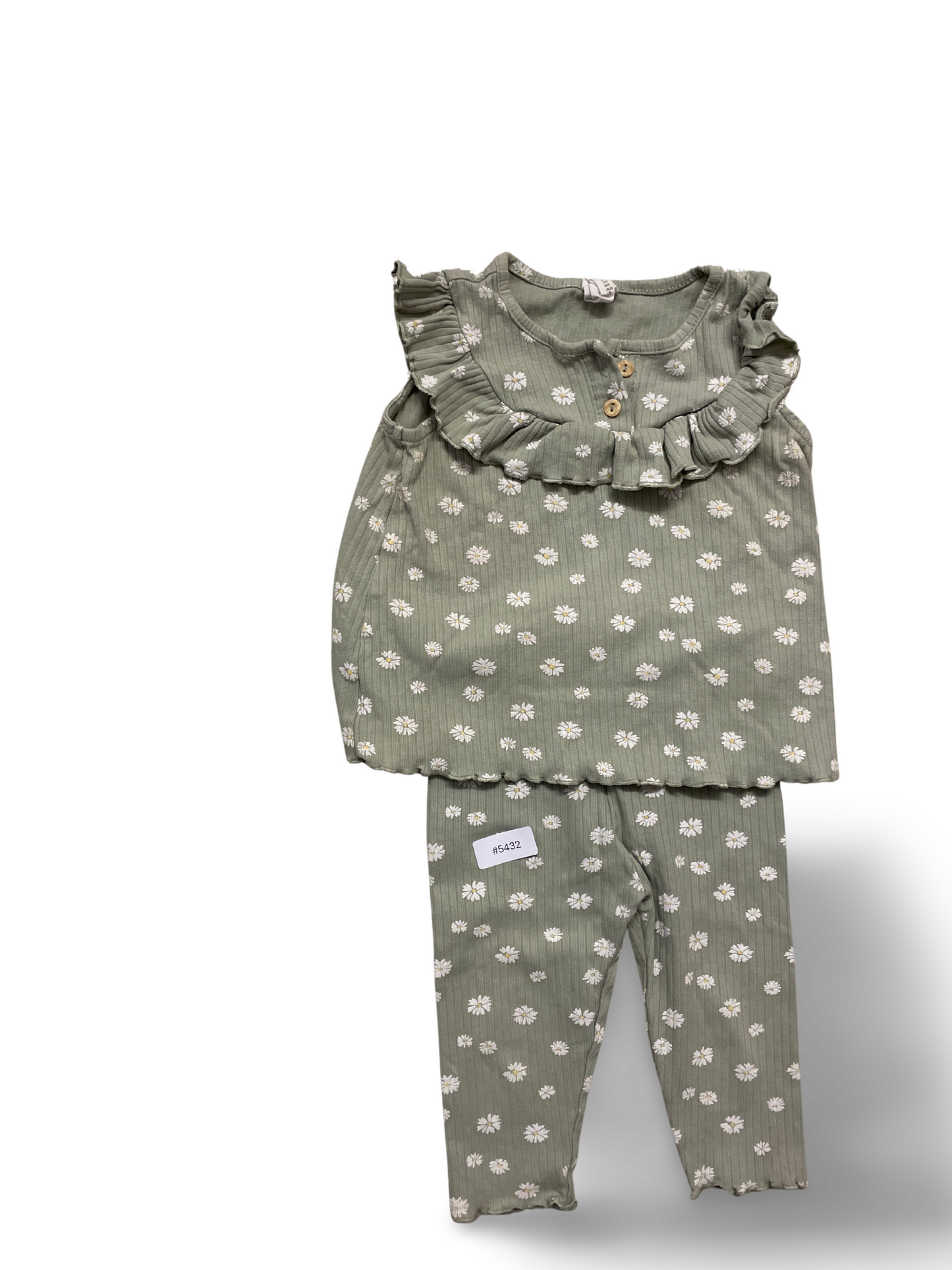Set Rüschen-Top und Leggings mit Gänseblümchen - Gr. 74