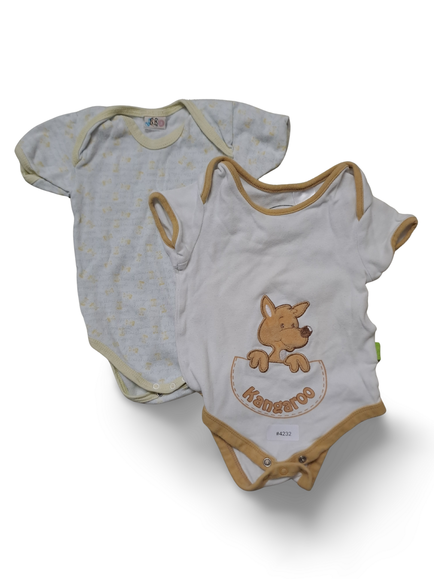 2er Bundle Bodys Kurzarm Känguru-Motiv - Gr. 68