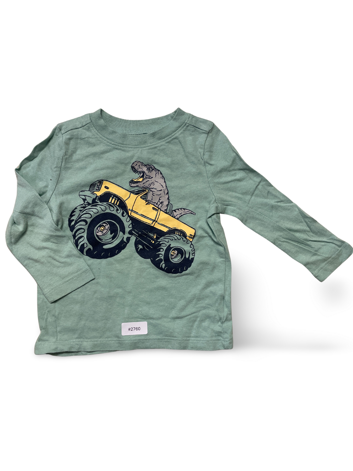 Langarmshirt mit Dinosaurier und Monstertruck - Gr. 86