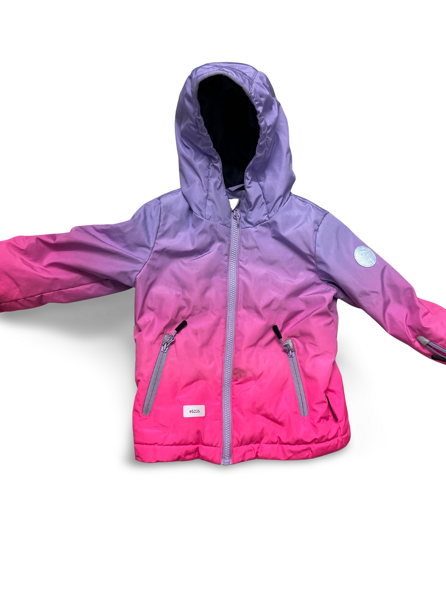 Gefütterte Winterjacke (Skijacke) mit Kapuze - Gr. 110