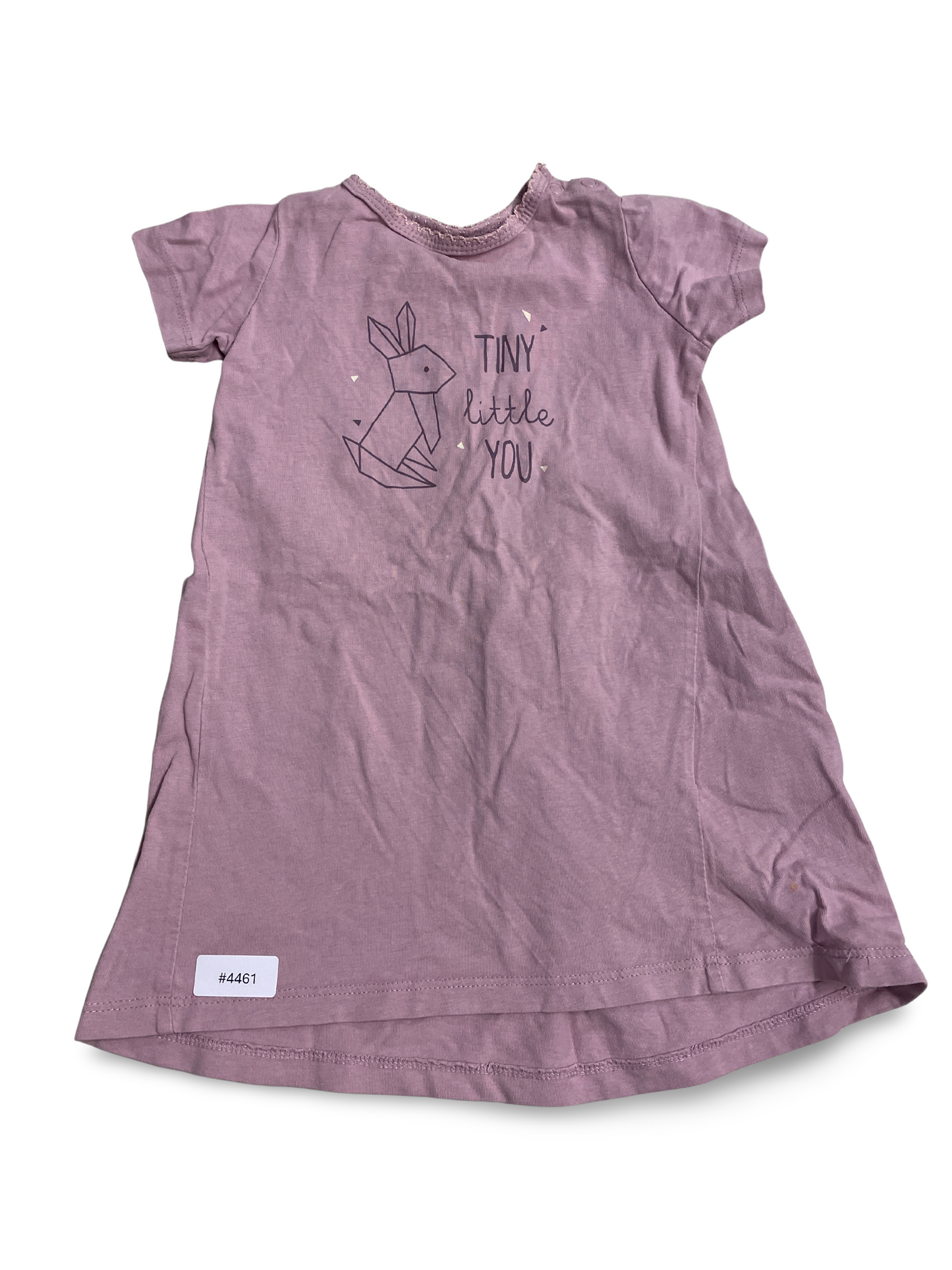 Pink dress with bunny motif - Size 74
