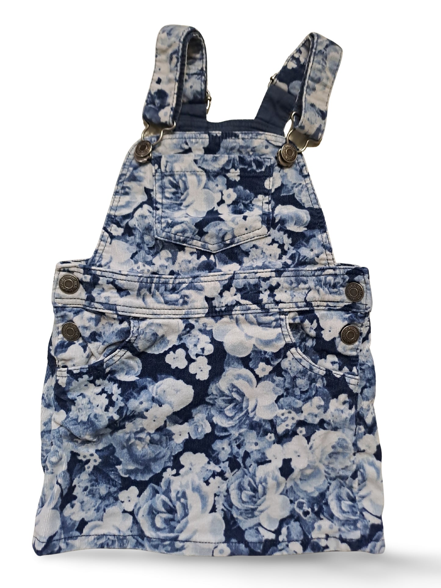 Corduroy dungaree dress - size 98