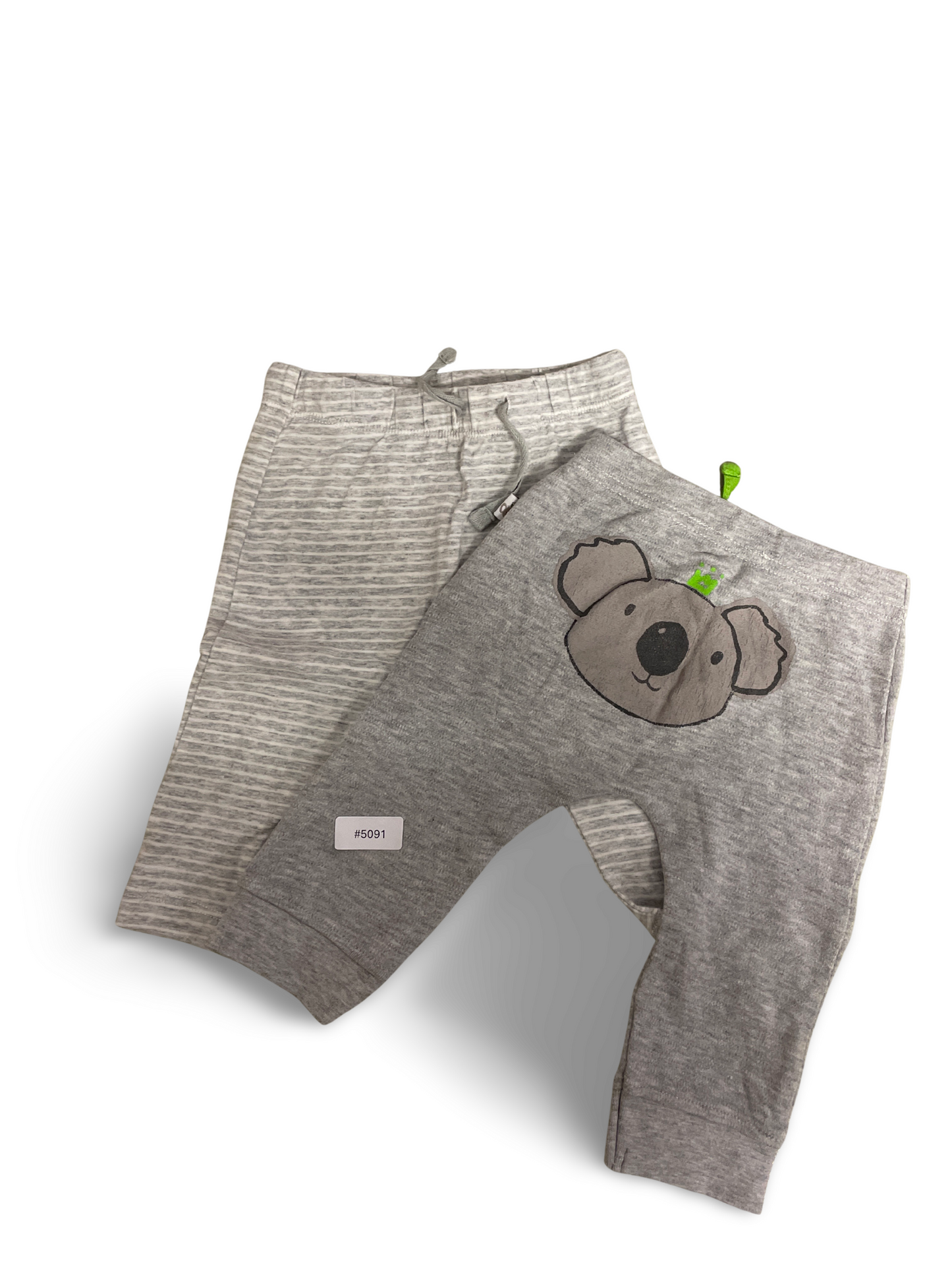 2er Bundle Jogginghosen grau mit Koala und gestreift - Gr. 62