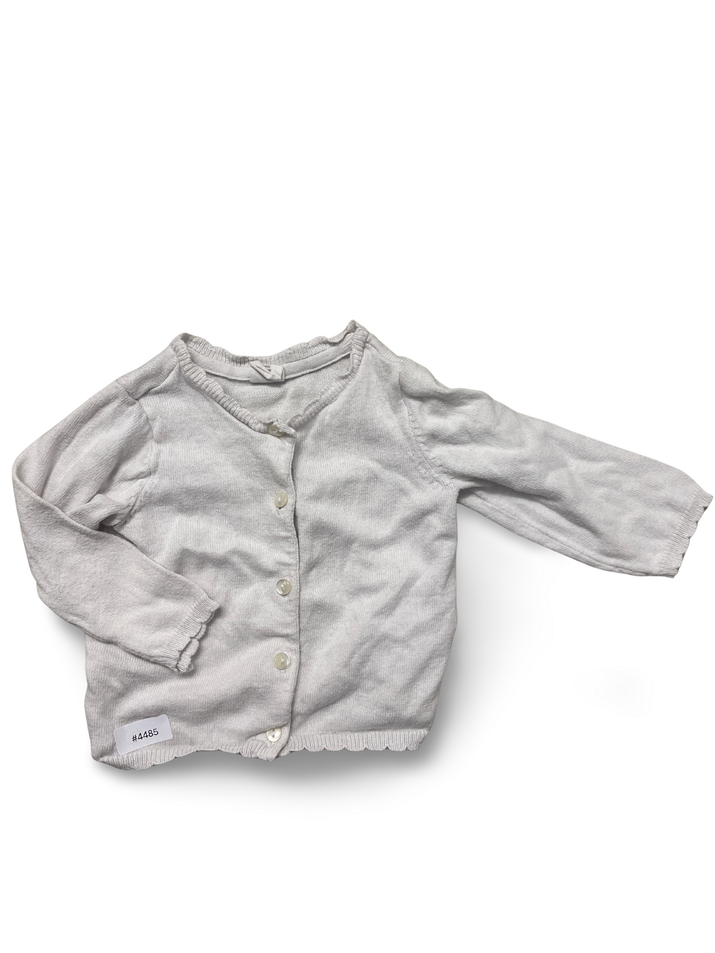 Weisse Strickjacke mit Knöpfen - Gr. 68