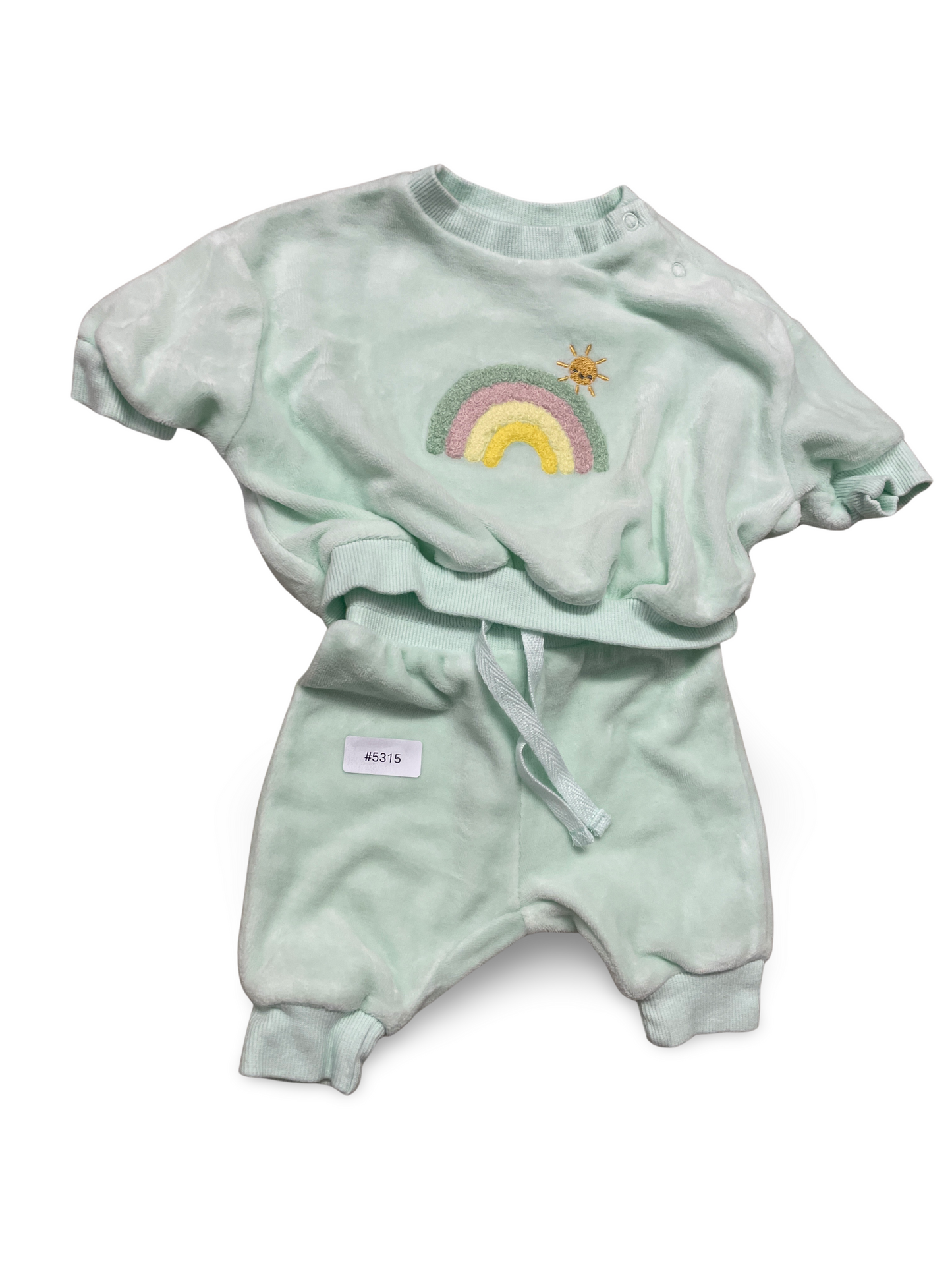 Babyset Sweatshirt und Jogginghose mit Regenbogen - Gr. 56