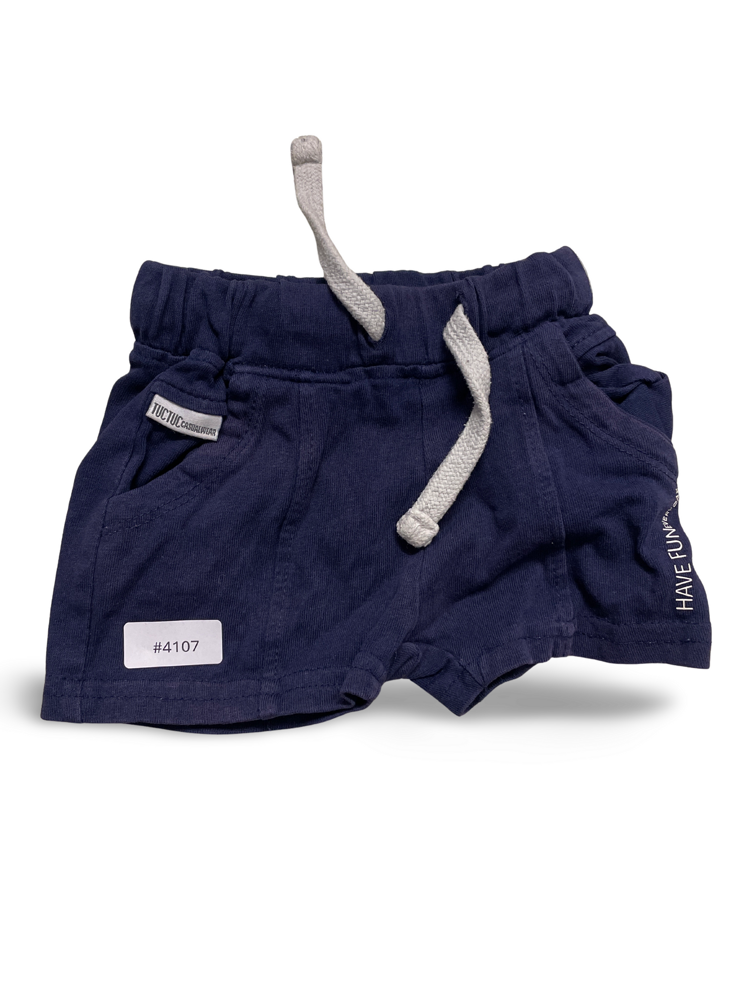 Blaue Sweatshorts mit Tunnelzug - Gr. 68