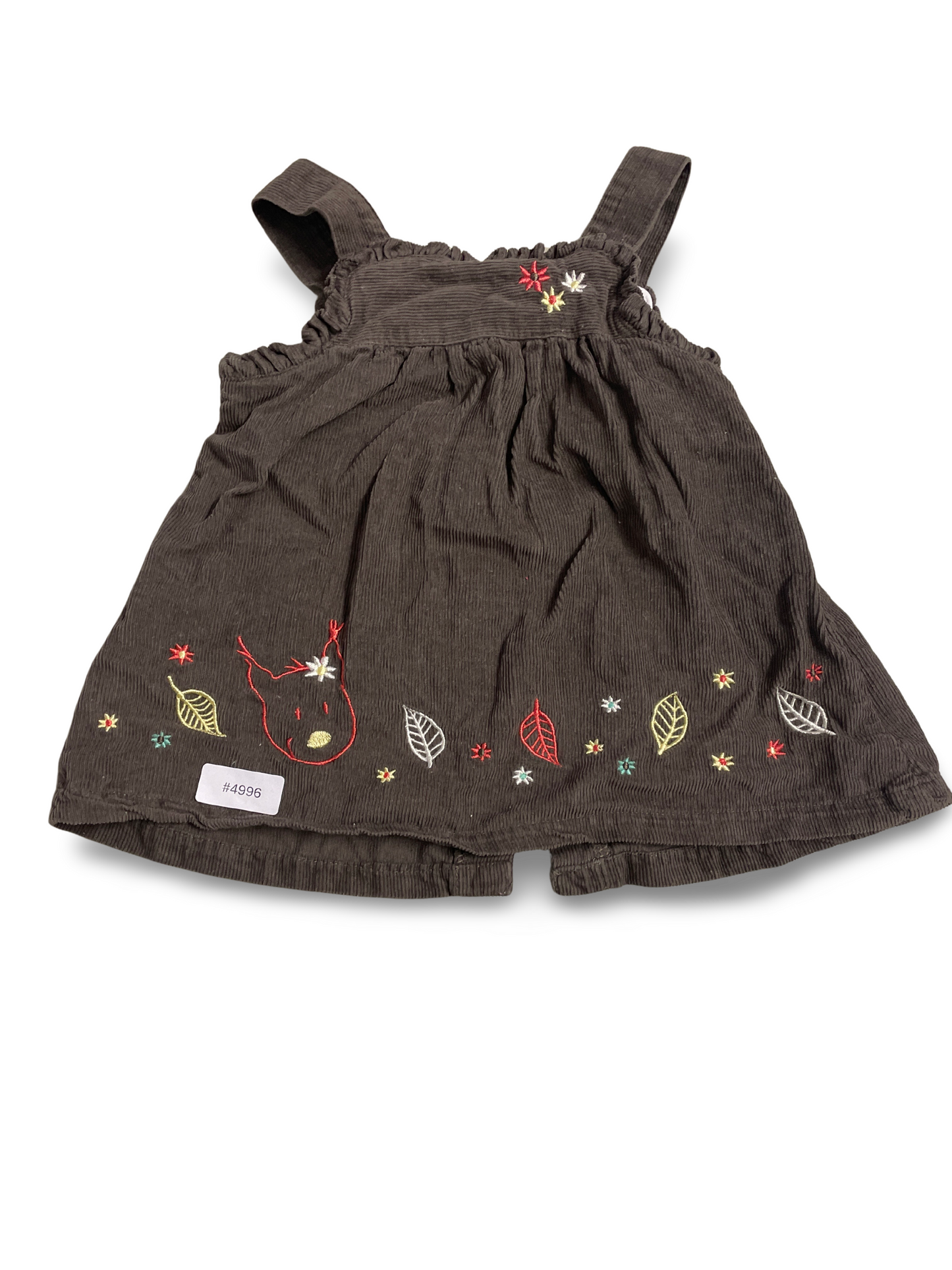 Cord Trägerkleid mit Stickerei - Gr. 68