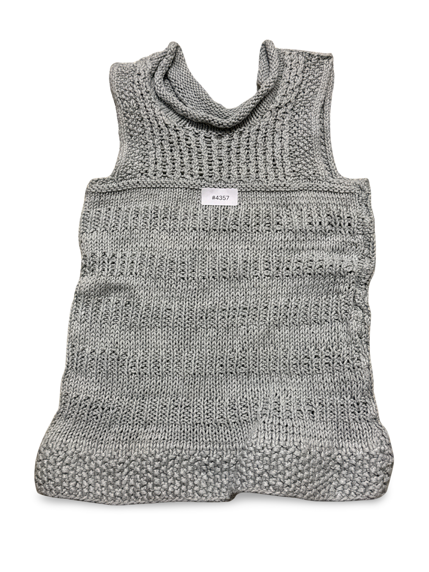 Ärmelloses Strickkleid mit Rollkragen - Gr. 98