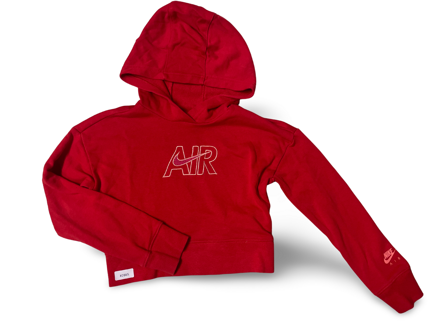 Roter kurzer Hoodie mit Nike Air-Logo - Gr. 128