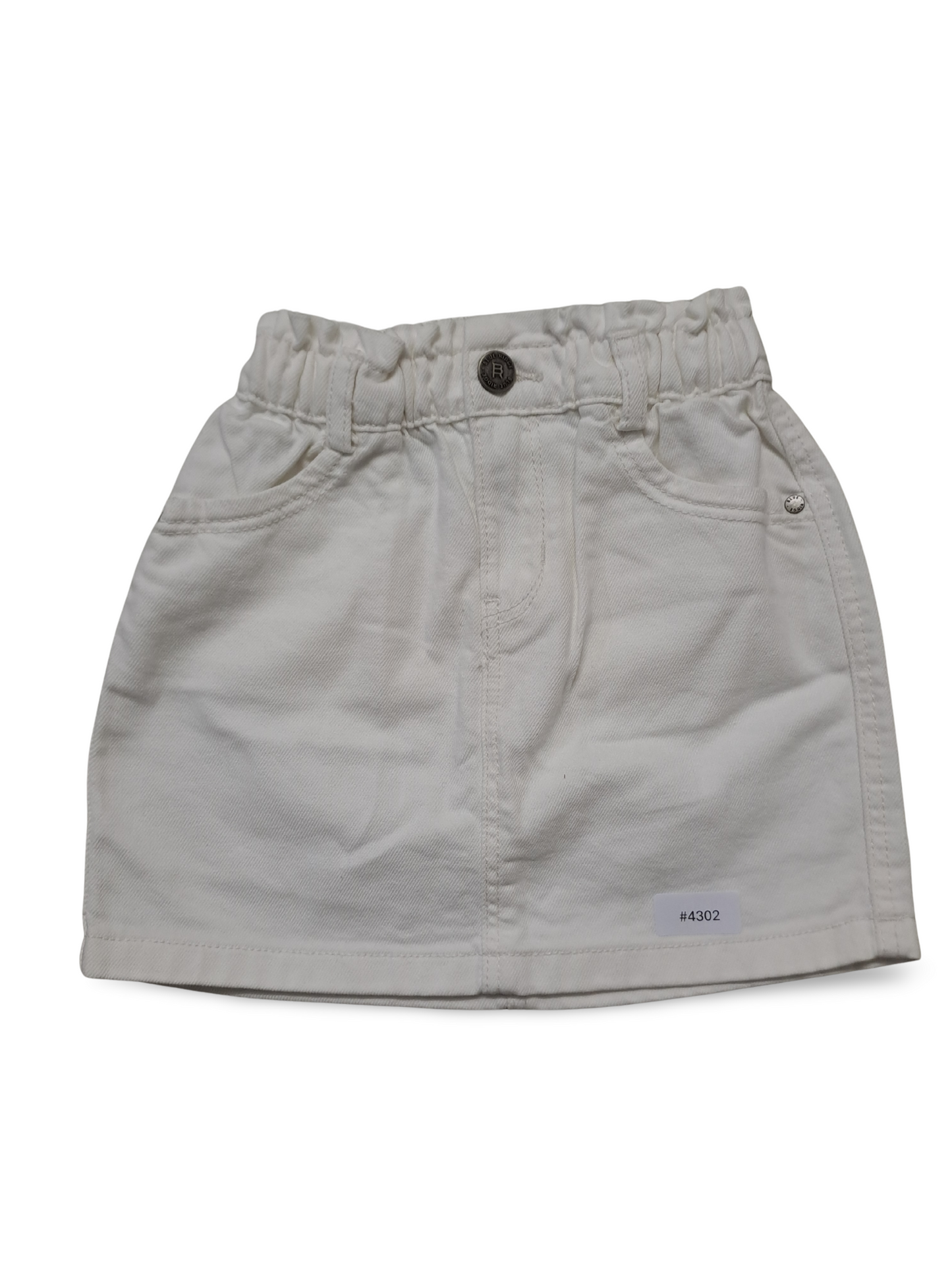 Weisser Jeansrock mit Gummibund - Gr. 110