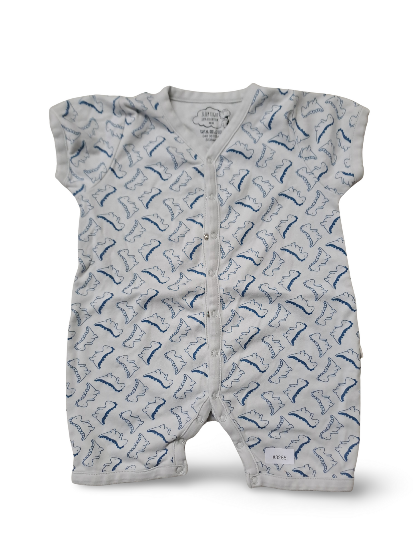 Kurzarm Strampler mit Dinoaufdruck - Gr. 86