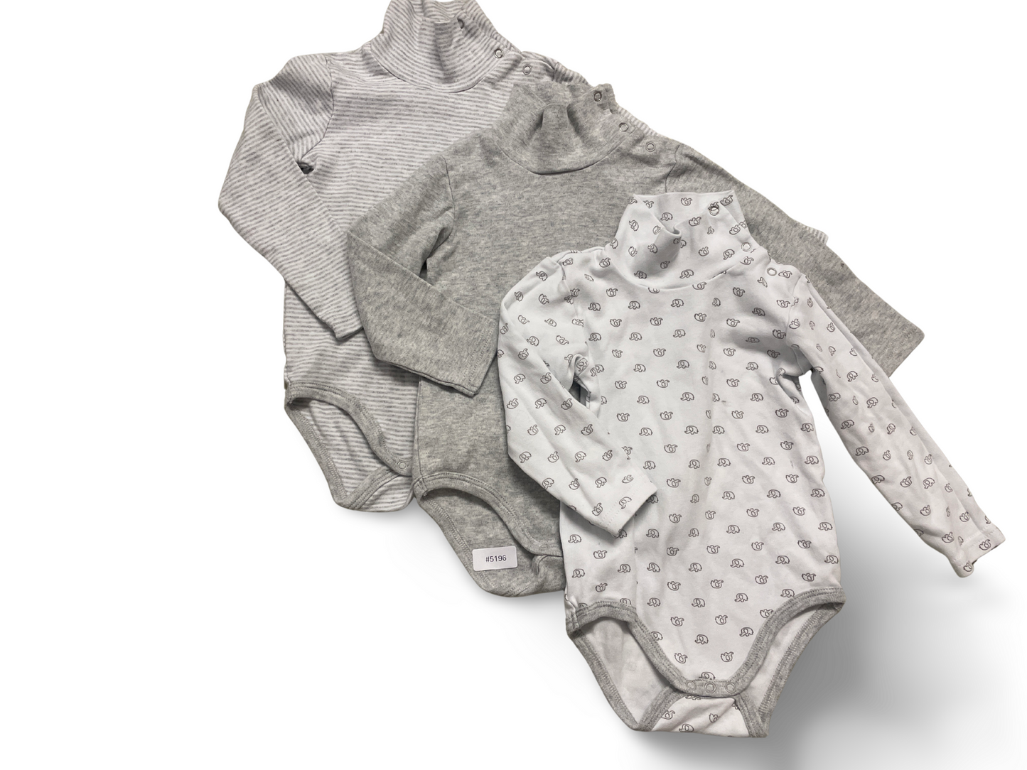 3er Bundle Langarmbody mit Rollkragen - Gr. 86