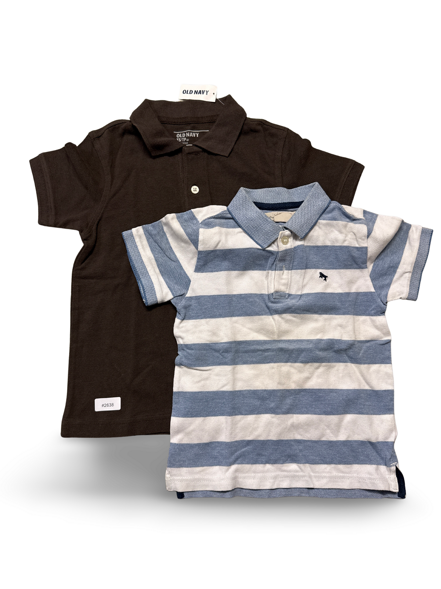 2er Bundle Poloshirts gestreift und unifarben - Gr. 110