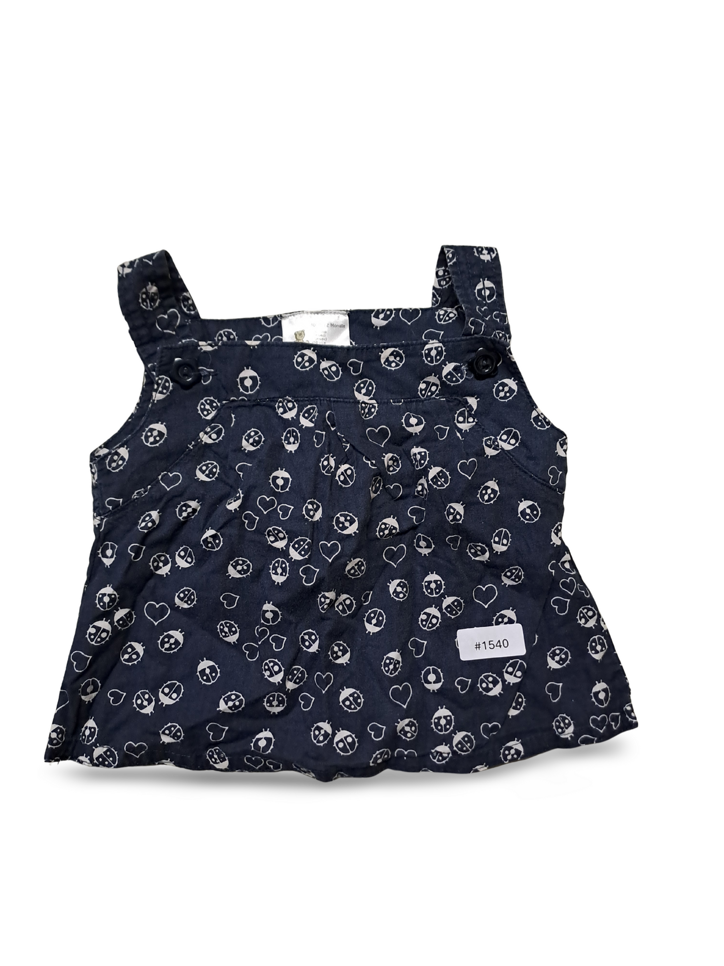 Trägerkleidchen mit Marienkäfern und Herzen - Gr. 80
