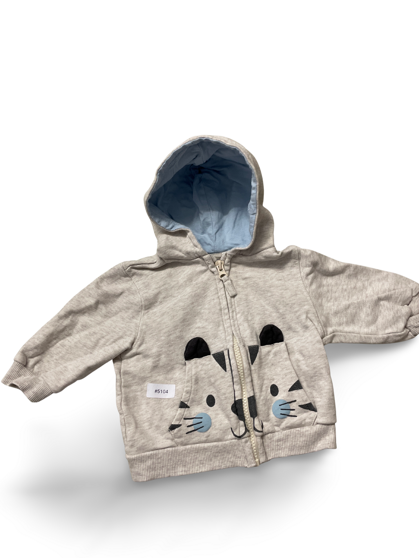 Kapuzenjacke mit Katzenmotiv - Gr. 62