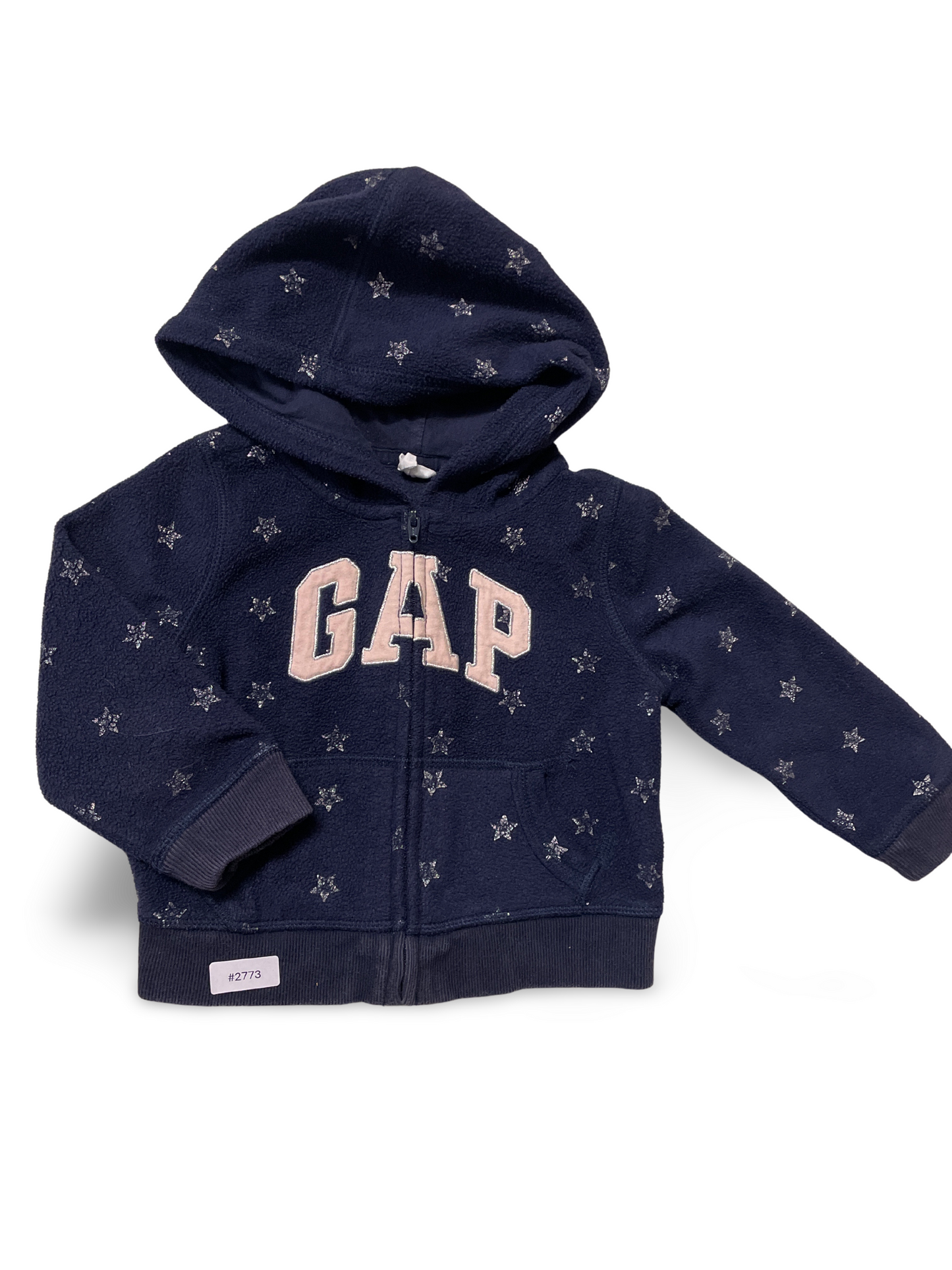 Fleecejacke mit Kapuze, GAP-Logo und Sternen - Gr. 86