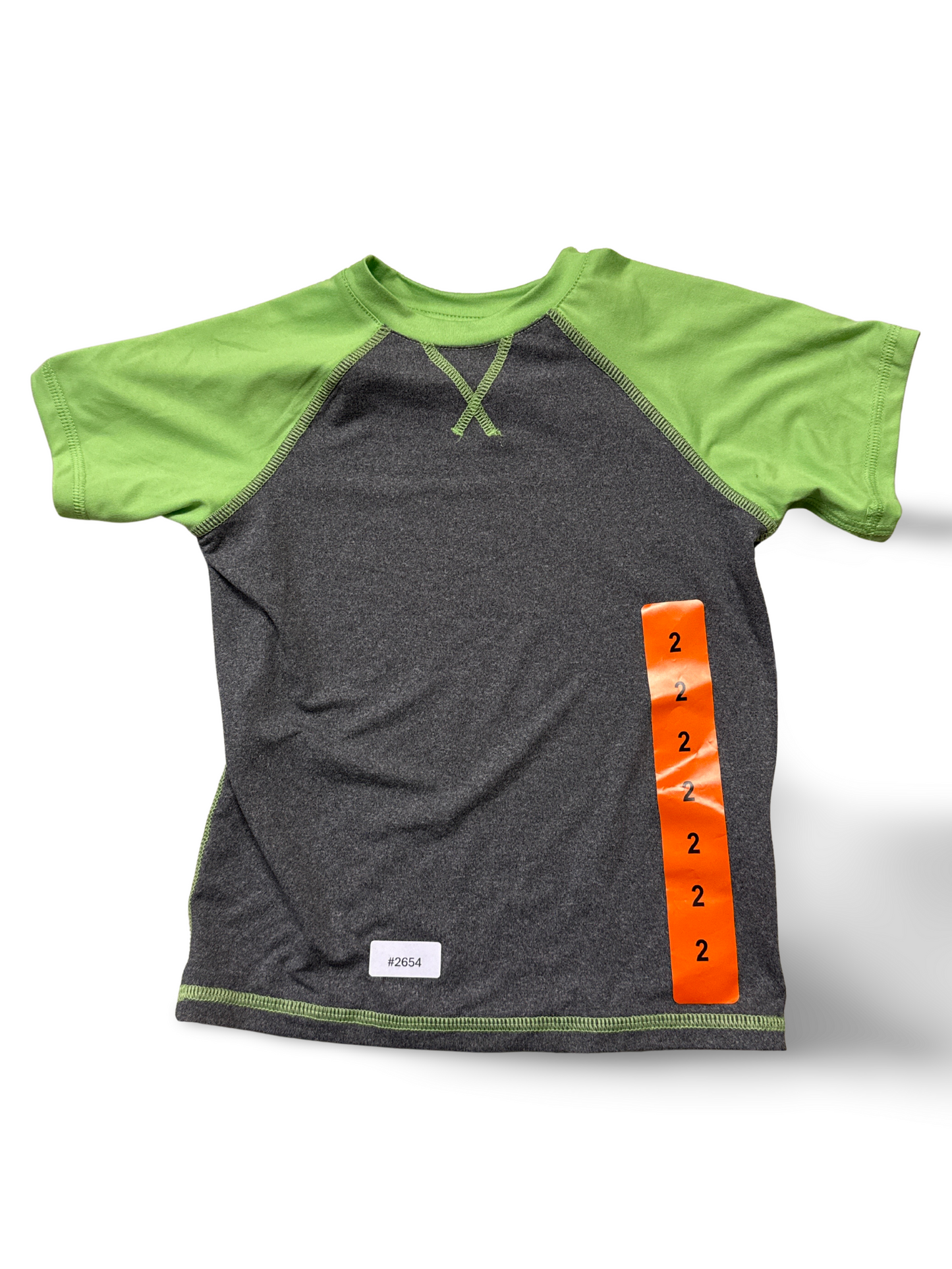 Grau-grünes Raglan-T-Shirt - Gr. 104