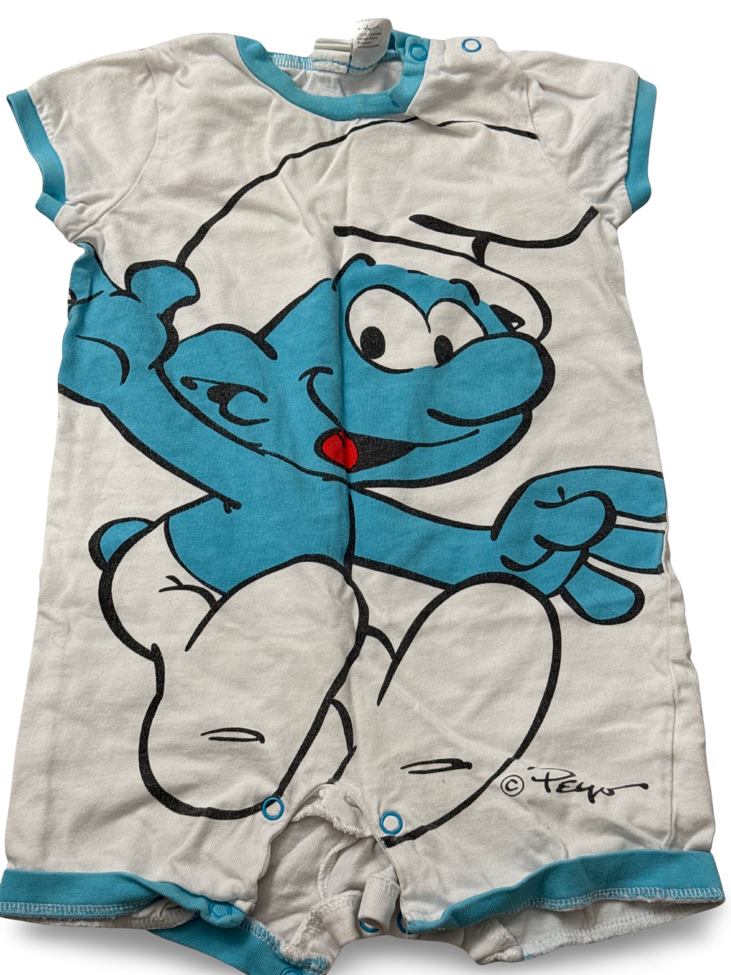 Smurfs short romper - size 74