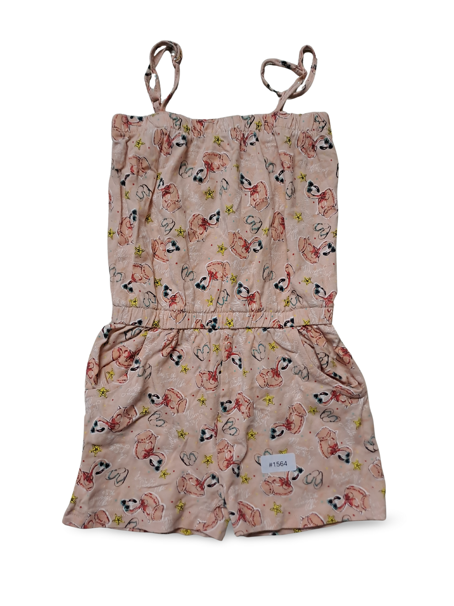 Mädchen Playsuit mit Flamingo-Print - Gr. 98