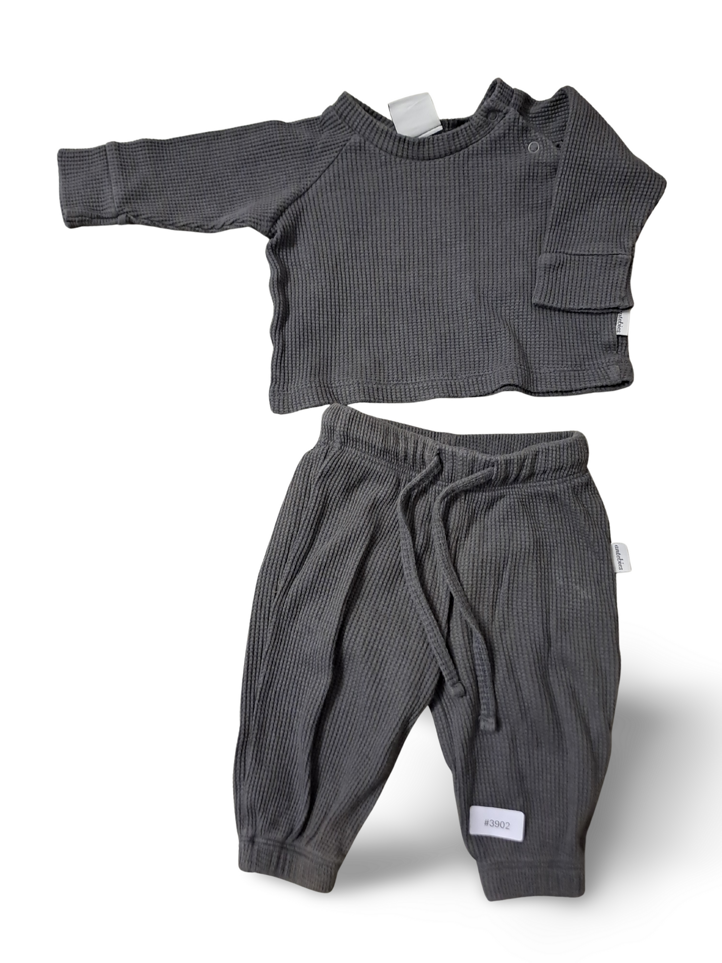 Baby Set Langarmshirt und Jogginghose Grau - Gr. 56